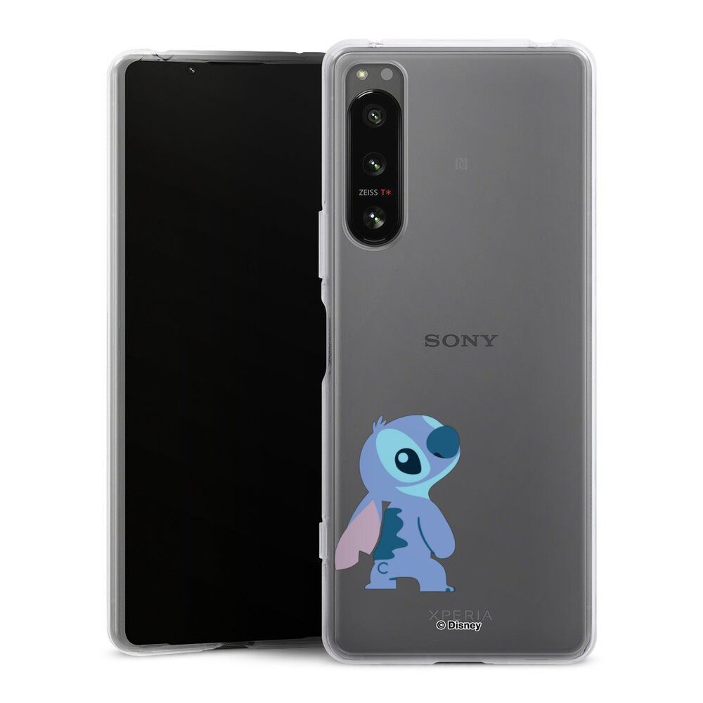 DeinDesign Handyhülle Lilo & Stitch Fanartikel Disney Stitch Smiling, Sony Xperia 5 IV Silikon Hülle Bumper Case Handy Schutzhülle