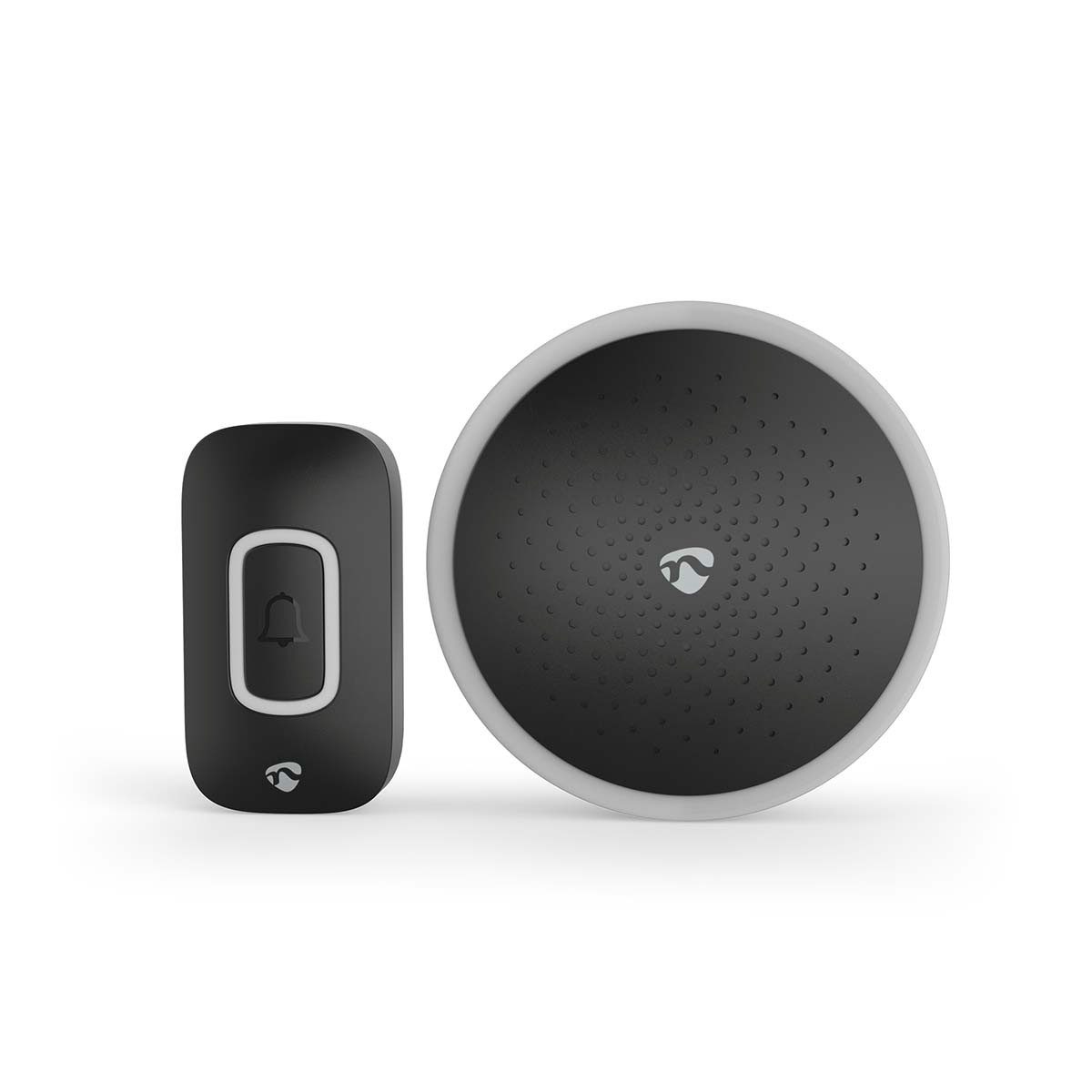Nedis Smart Home Türklingel DOORB10BK (1-tlg., Funkverbindung, 60 Klingeltöne, LED-Signal, Lautstärkeregelung)