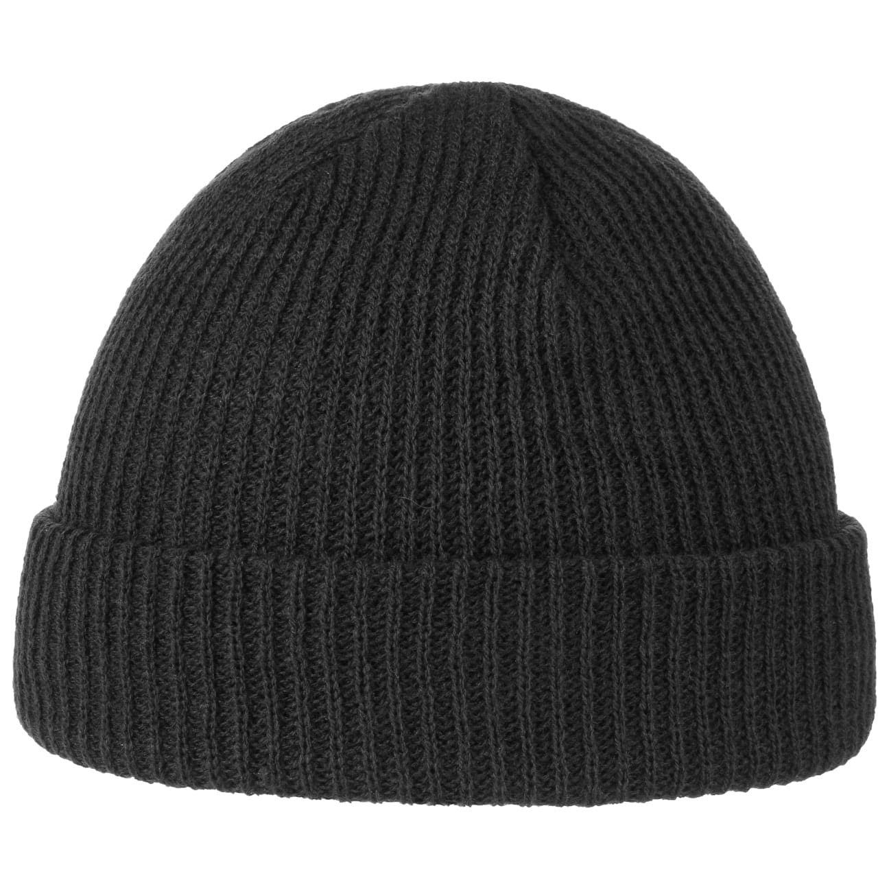 Atlantis Beanie (1-St) Wollmütze mit Umschlag schwarz