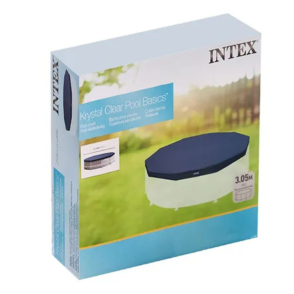 Intex Poolverdeck Abdeckplane Poolplane Schutzplane, (Spar-Set, 1-St), Vinyl 110 g/m², 25 cm Überlappung, witterungsfest