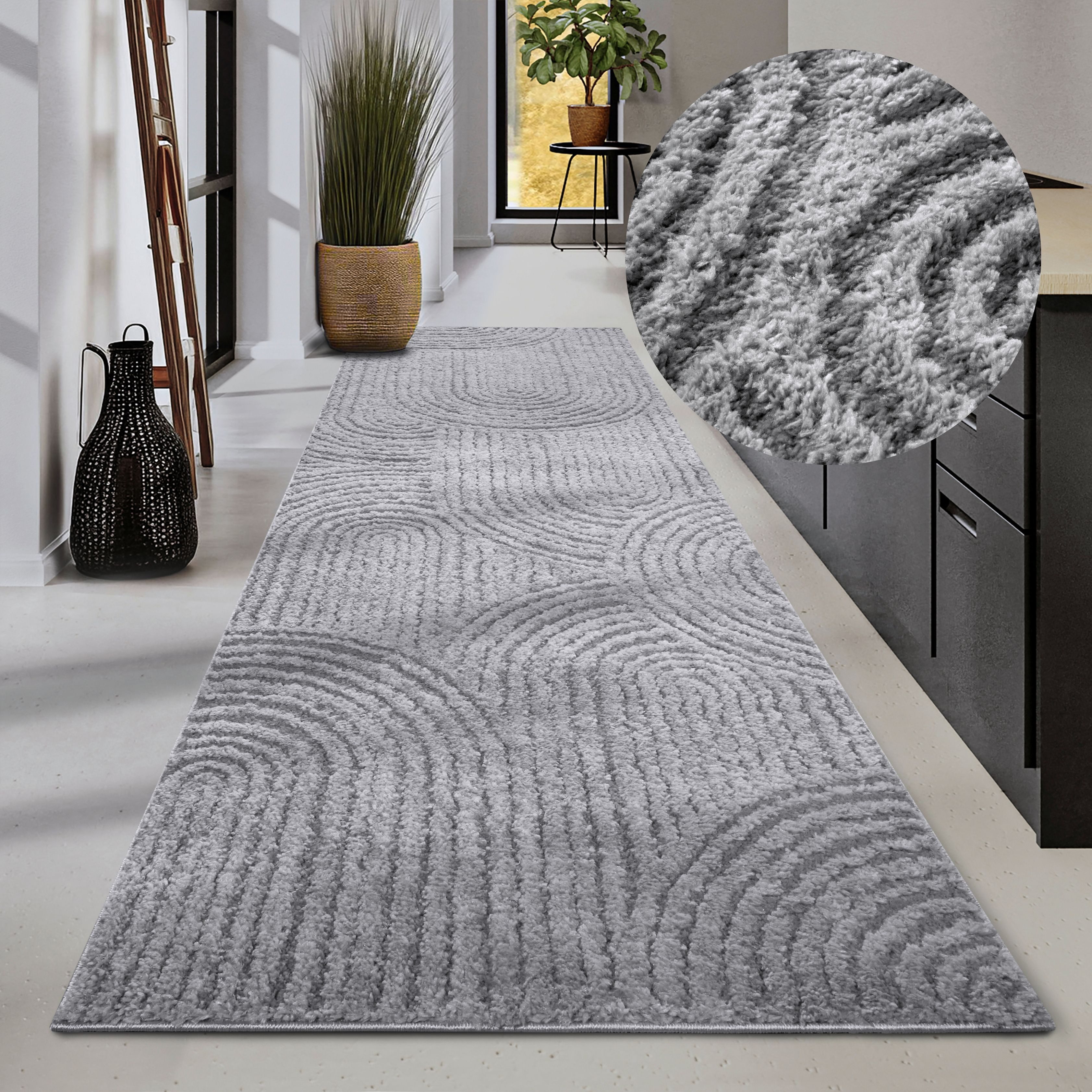 ELLE DECORATION Designteppich Chappe, rechteckig, Höhe: 18 mm, Shaggy, Läufer, flauschig, weich, Langflor, modern, Hoch Tief Effekt