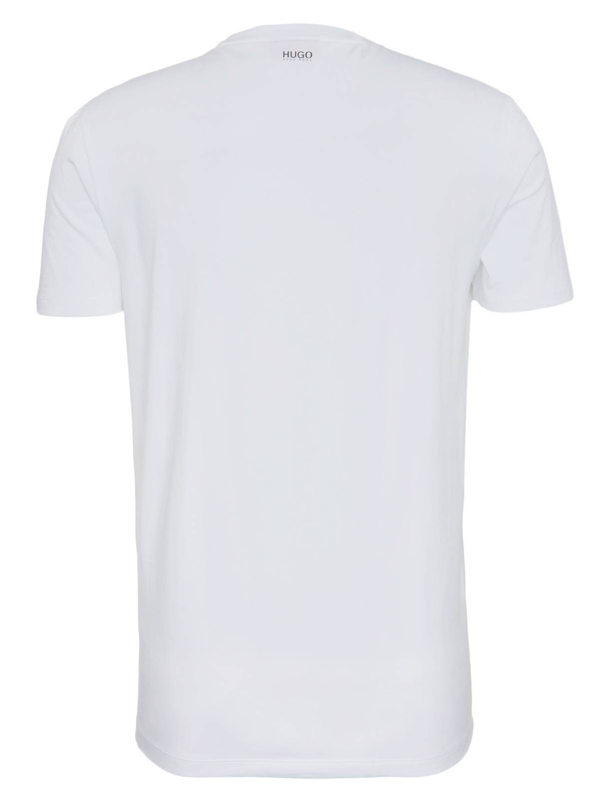 T-Shirt HUGO V-Doppelpack (1-tlg) (100) Weiß