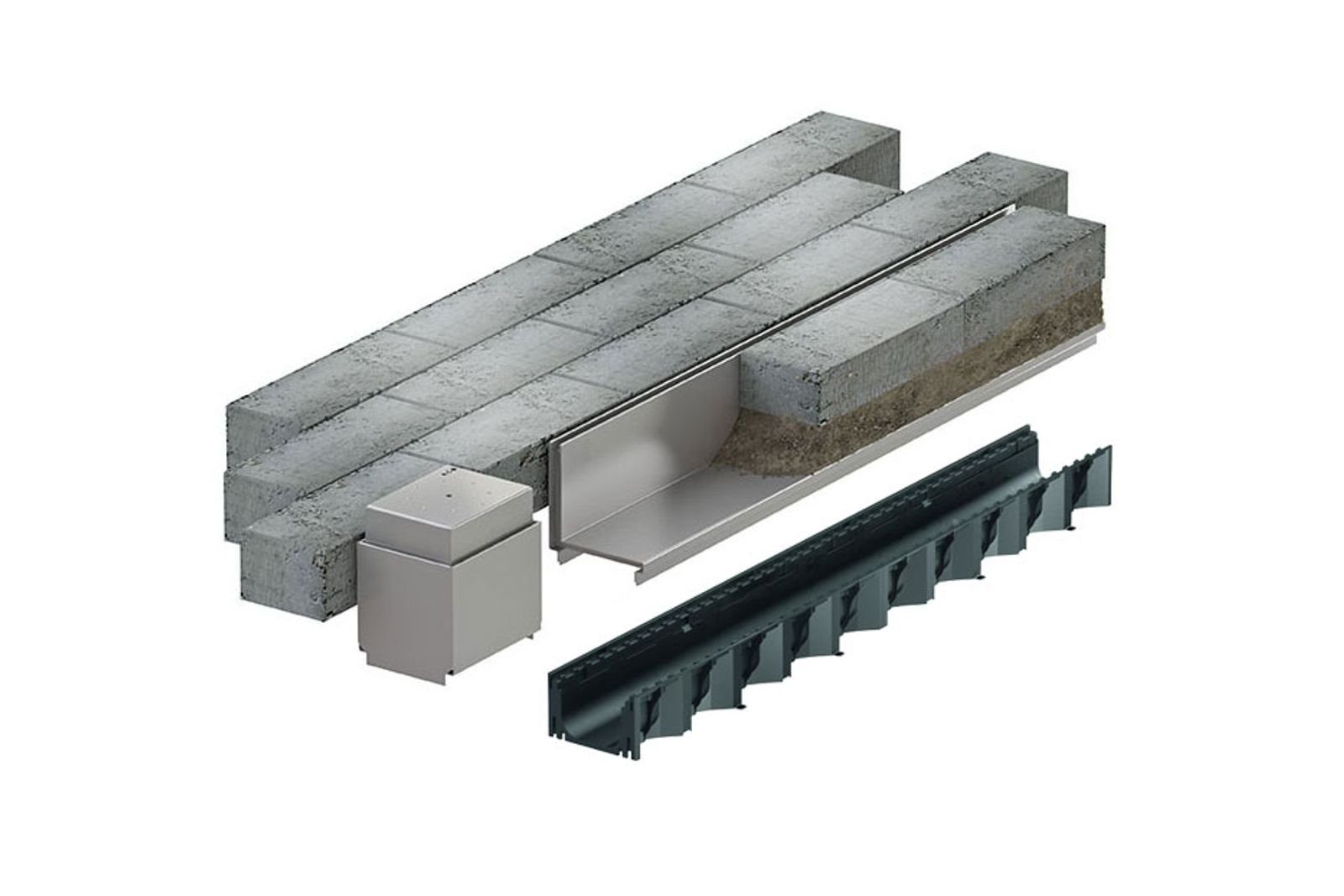 Thumbnail - ACO Severin Ahlmann GmbH & Co. KG Entwässerungsrinne Revisionselement 15cm für Schlitzaufsatz verzinkt, 1-St., Besonders...