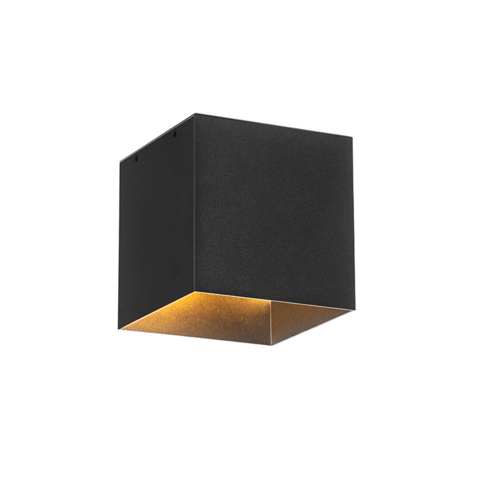 Qazqa LED Solarleuchte Charlotte, LED fest integriert, Extra-Warmweiß, QAZQA Solar­leuchte, integrated, Schwarz, Aluminium, Modern