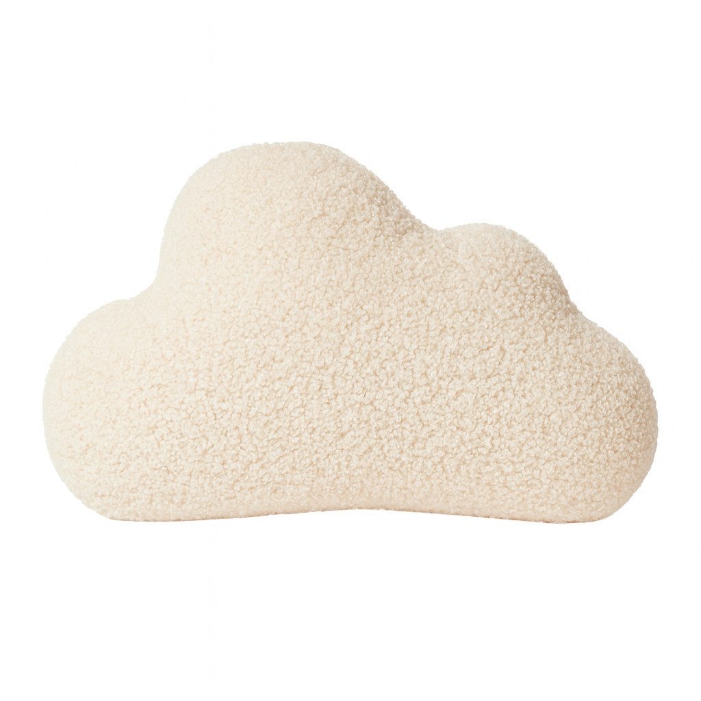 BABEES Dekokissen DEKOKISSEN Boucle Kuschelkissen Herz Wolke GROß 40x25, XXL 60x35 cm, Wolkenkissen Deko Kissen Geschenk Baby Kinderzimmer Babyshower