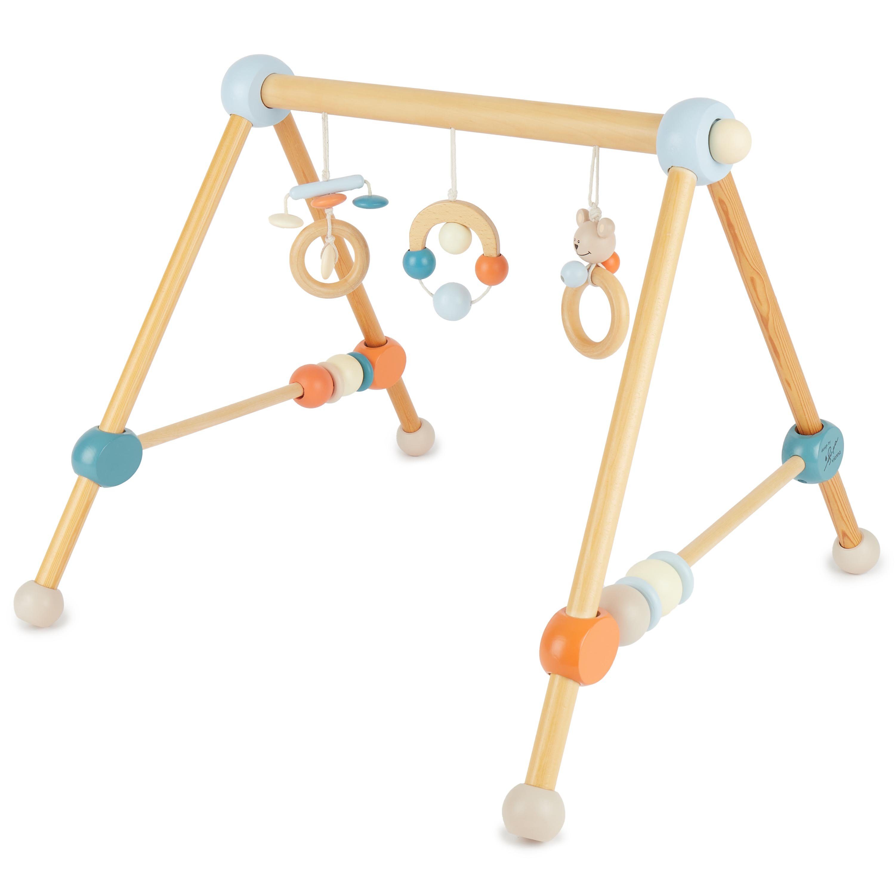 BIECO Baby Gym Bieco Spieltrapez Spielbogen für Babys -Figuren, Rasseln, Kugeln