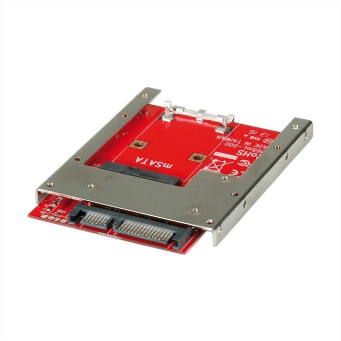 ROLINE Adapter mSATA SSD zu 2.5 SATA 22pin Computer-Kabel SATA 22-polig (Data+Power) Männlich (Stecker) Micro SATA 16-polig Männlich (Stecker)