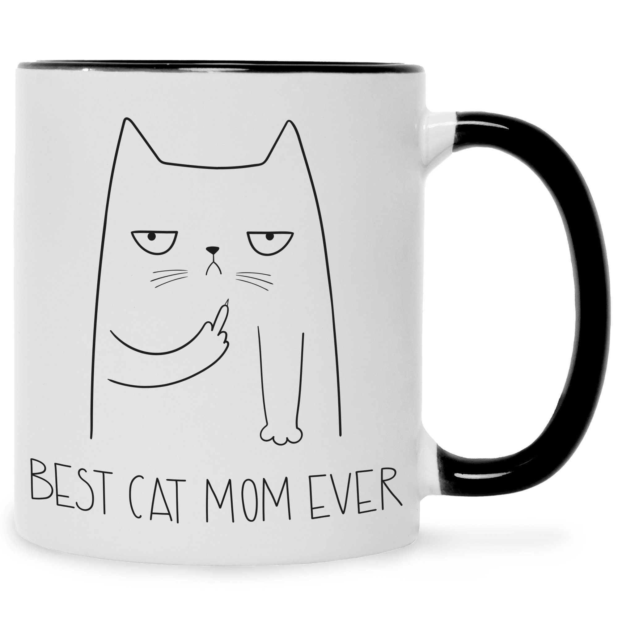 GRAVURZEILE Tasse GRAVURZEILE Tasse mit Spruch - Best Cat Mum & Dad - Lustige Tasse für Eltern - Geschenk zum Muttertag Vatertag - Geschenk für Frauen Männer - Geschenk für Sie & Ihn