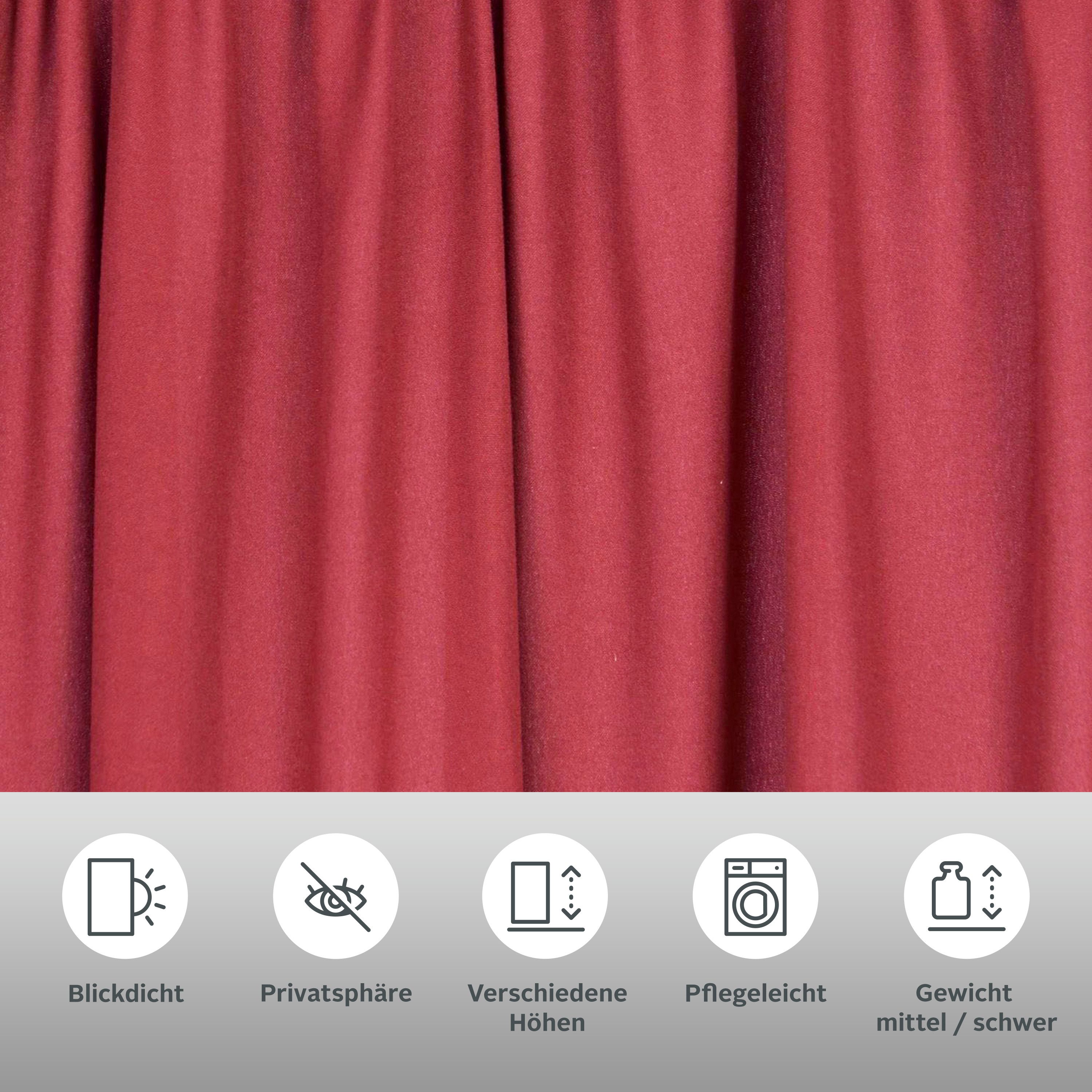 OTTO home Vorhang Raja, Gardinen mit Kräuselband, Vorhänge Wohnzimmer (2 St), Kräuselband, blickdicht, Polyester, 2er-Set, Bestseller, einfarbig, modern, pflegeleicht, Mikrofaser