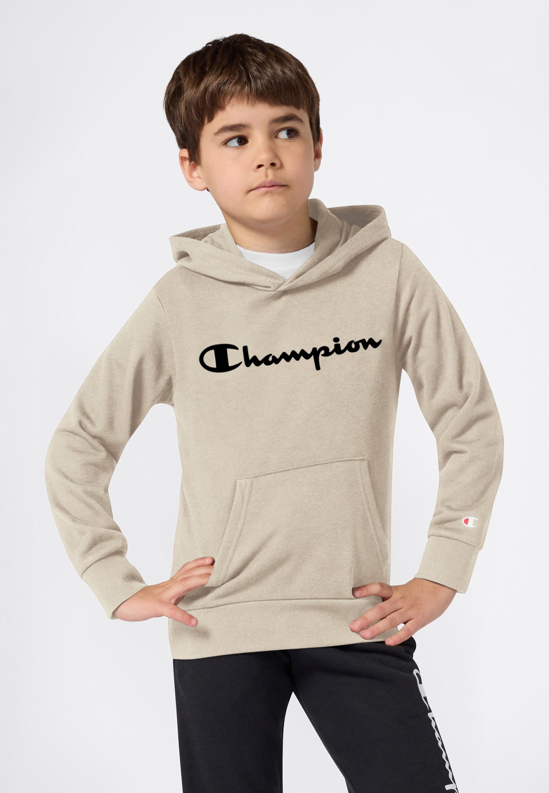 Champion Kapuzensweatshirt ICONS CONTRAST Terry Hoodie für Kinder, sportlicher Stil, aus Baumwolle und Polyester