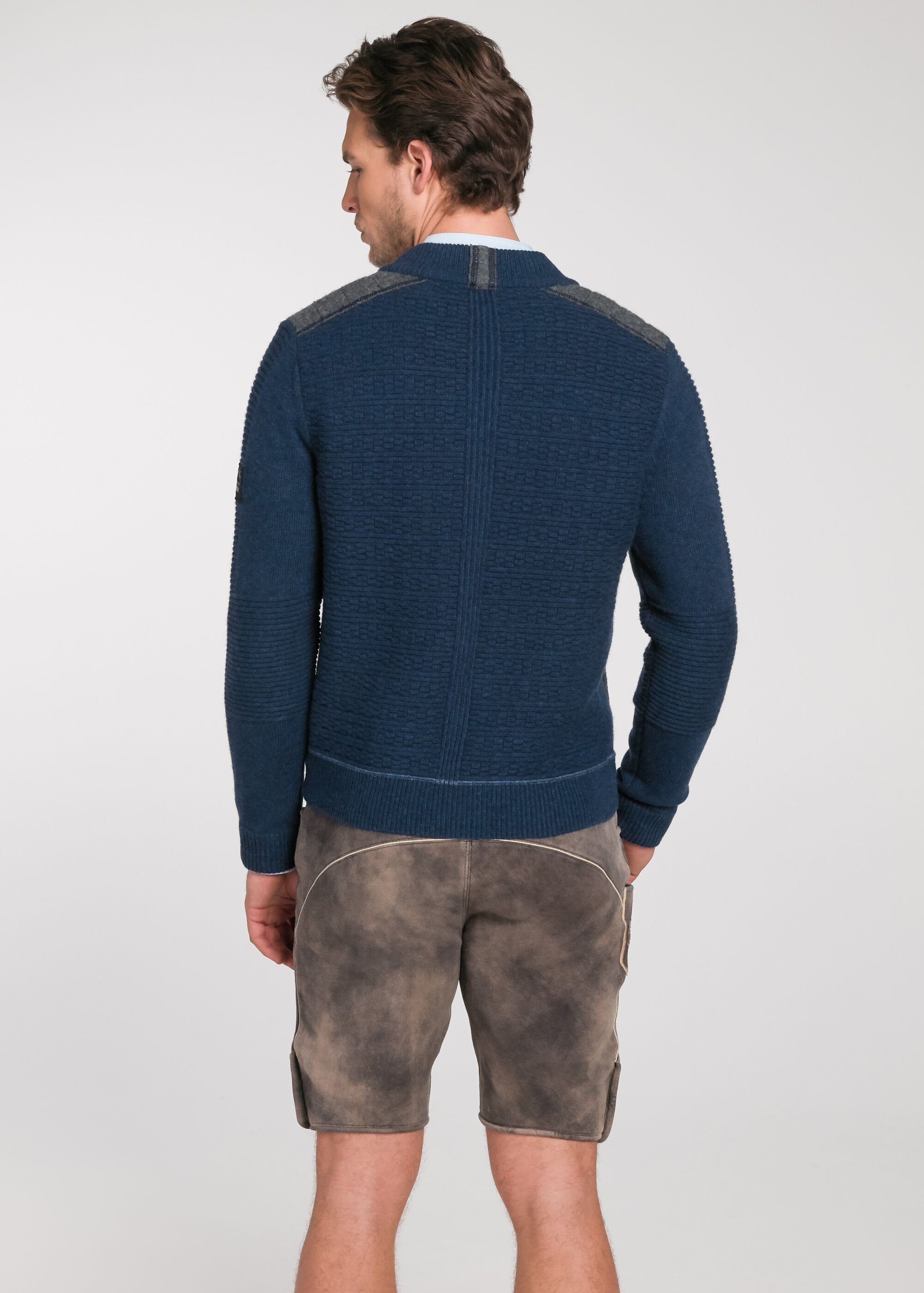 mit dunkelblau Talheim Trachtenstrickjacke Spieth Strickmuster & Wensky