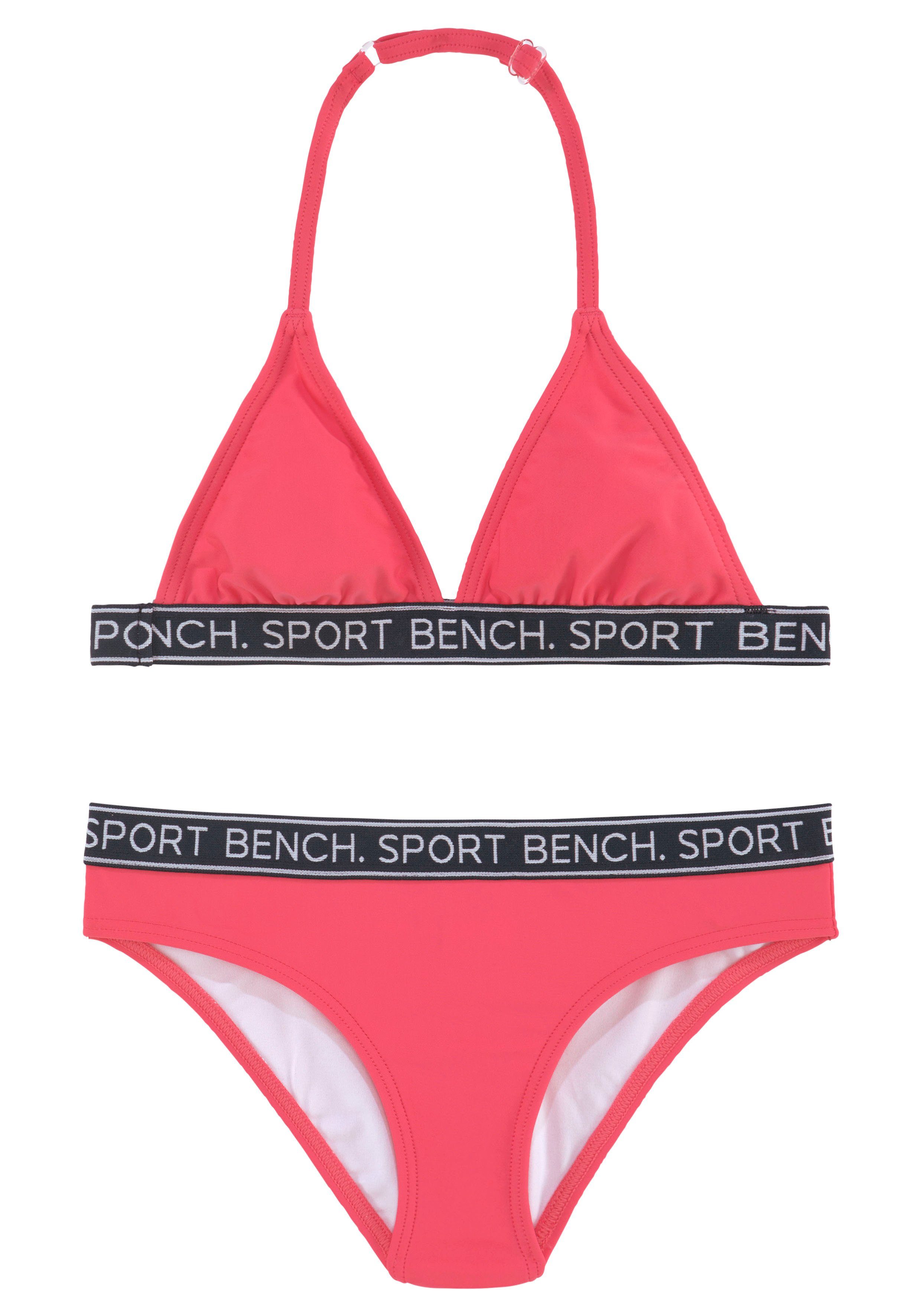 Bench. Triangel-Bikini Yva Kids in sportlichem Design und Farben pink | Triangel-Bikinis