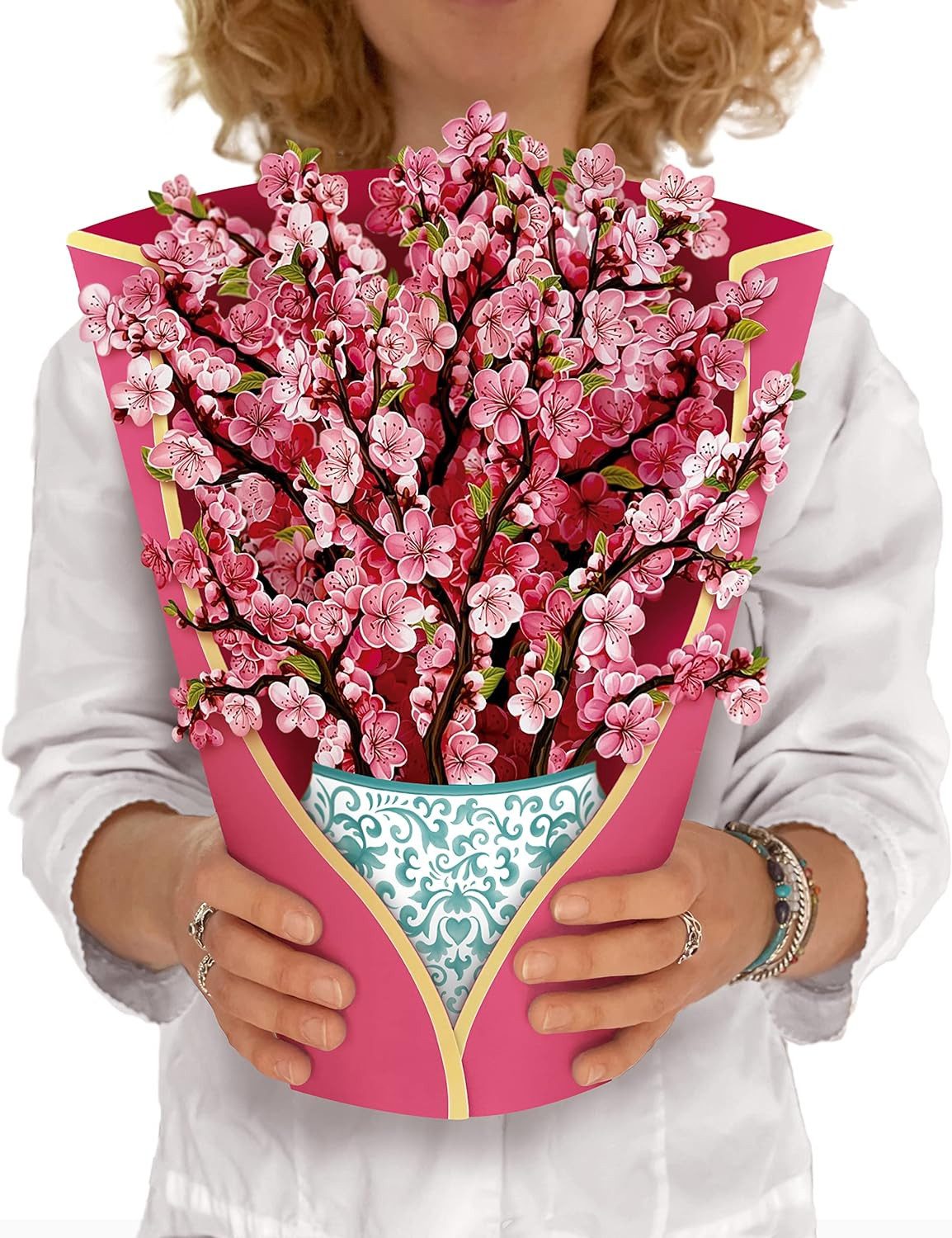 Coonoor Grußkarten Geburtstagskarten Pop-up-Grußkarten mit Blumendesign und Umschlag