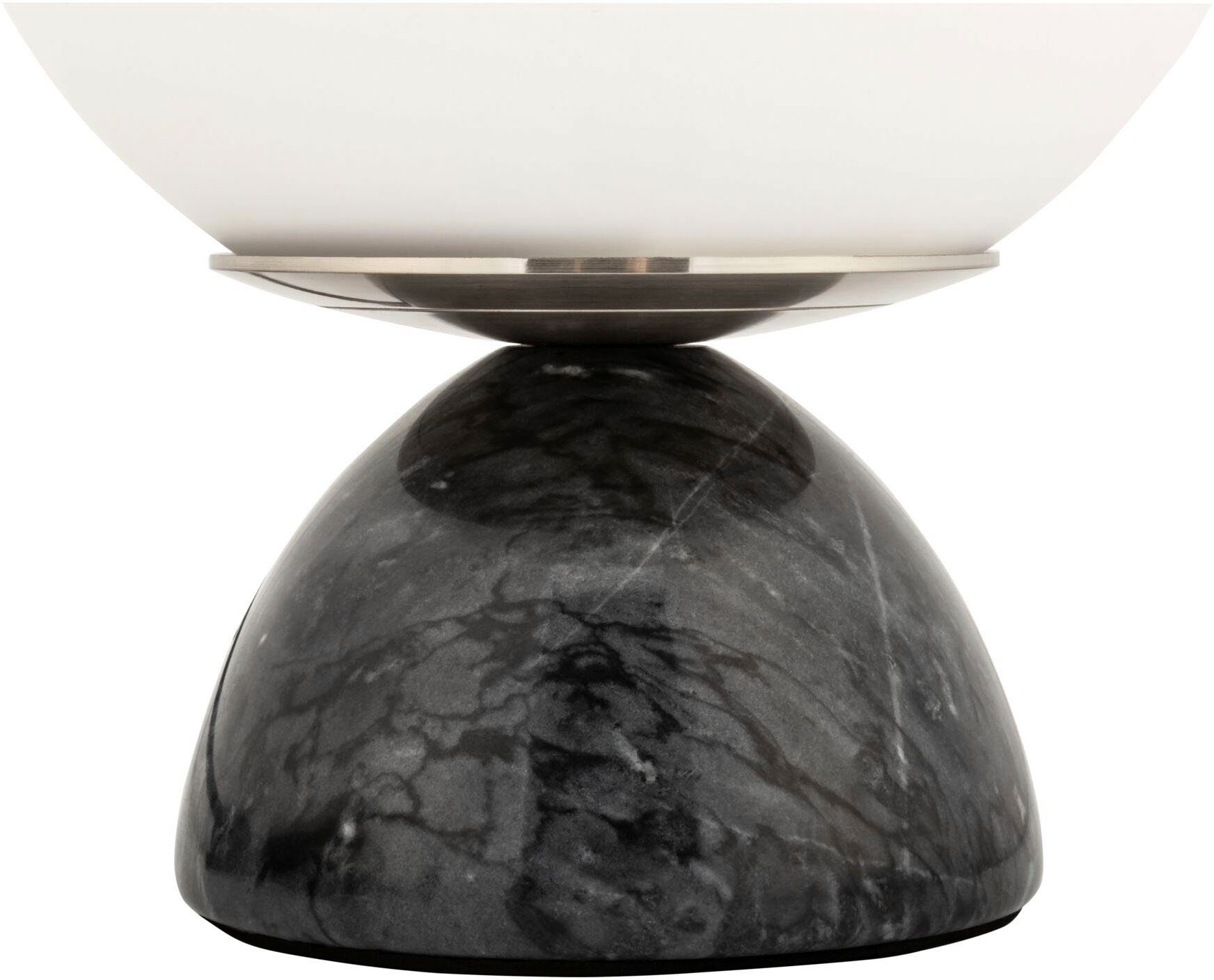 Marmor/Glas, Ein-/Ausschalter, Tischleuchte Shining Schwarz/Weiß Pauleen Pearl ohne E14 Leuchtmittel, max20W 230V