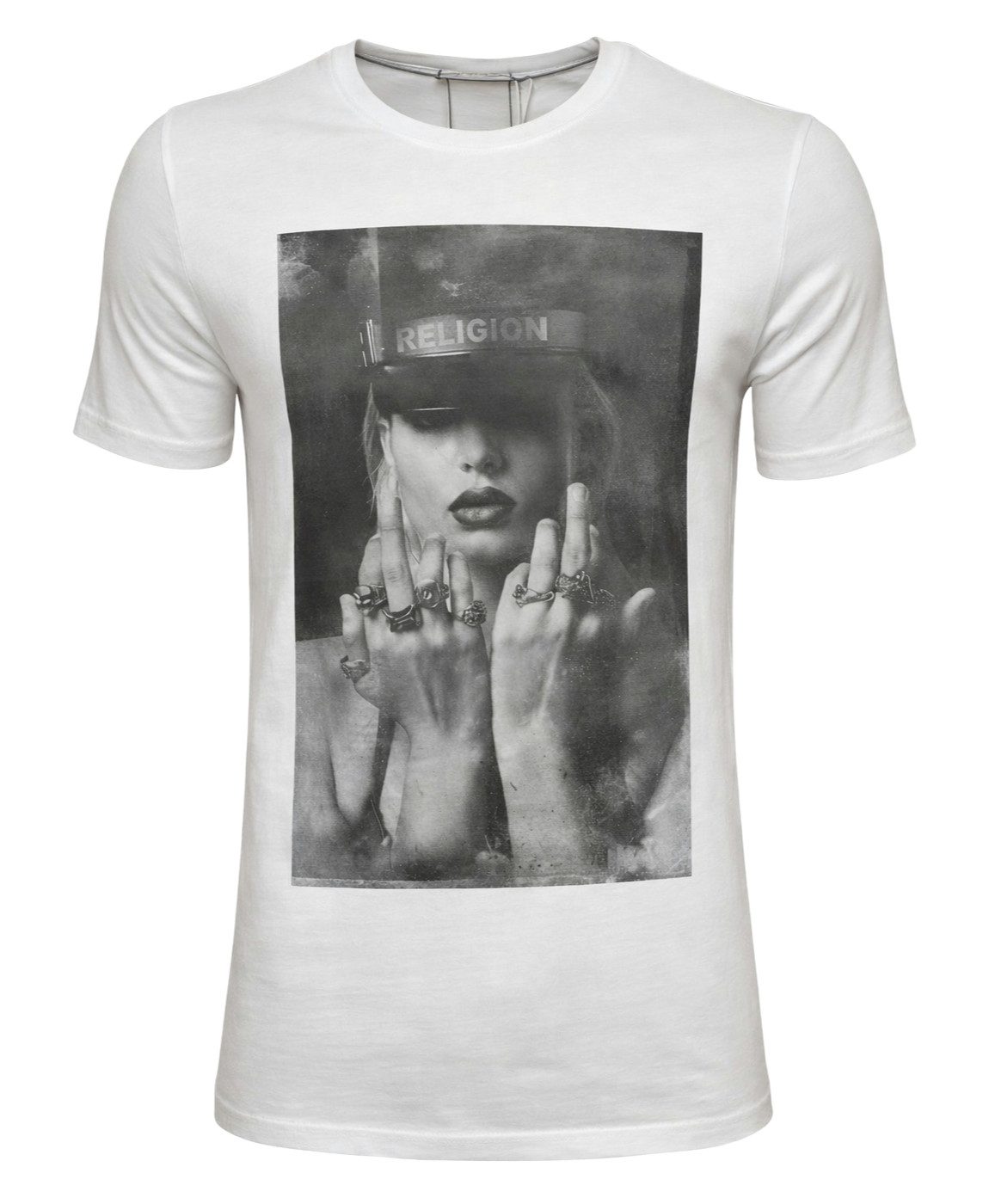 Religion T-Shirt RELIGION Clothing Herren T-Shirt SALUTE-Weiss-S