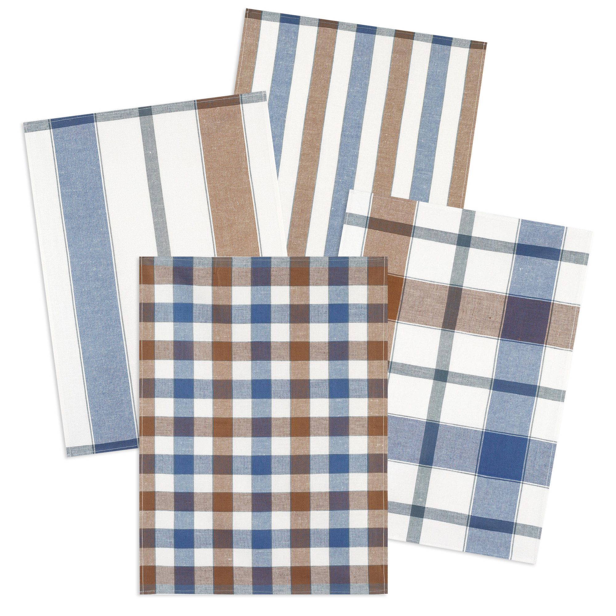 Kracht Geschirrtuch Streifen Karo, (Set, 4-tlg., günstig online kaufen