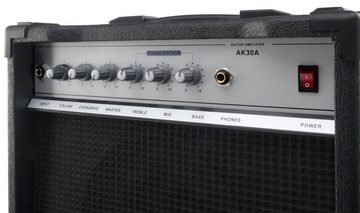 Soundking AK30A Gitarrenverstärker Verstärker (Anzahl Kanäle: 2 (Clean und Overdrive), 75 W, Gitarrencombo - 3-Band EQ: Bässe, Mitten, Höhen - Overdrive)