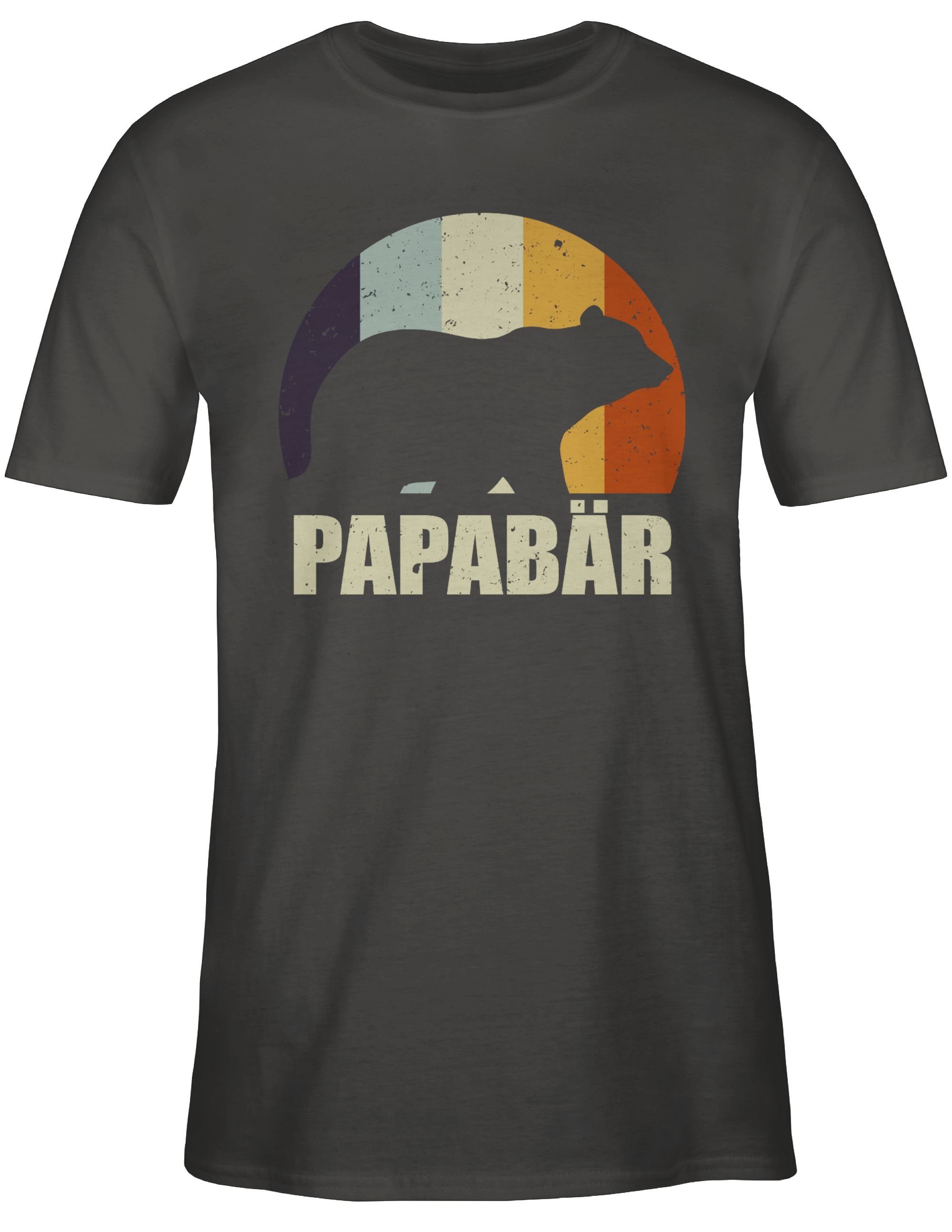 Papa Vatertag Papa Dunkelgrau T-Shirt Bear für Papa Shirtracer Geschenk 02 Bär