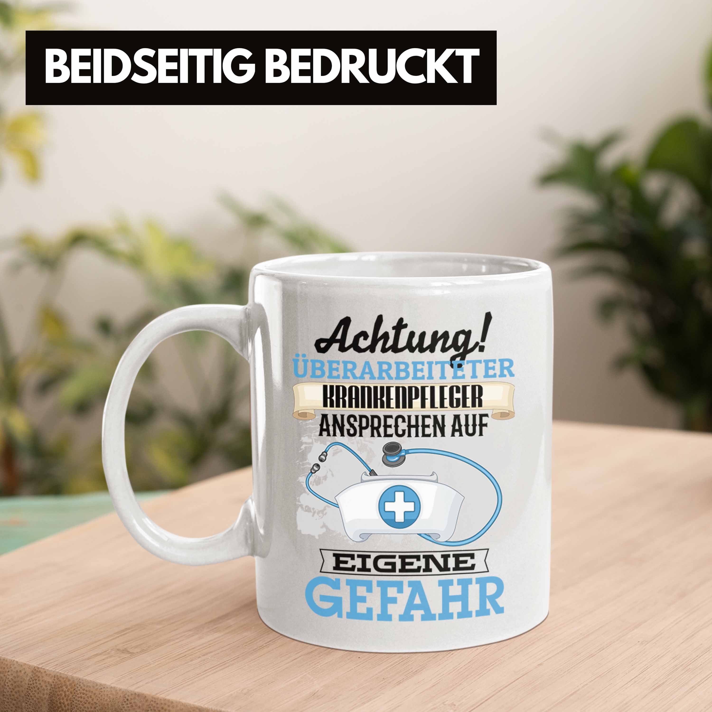 Trendation Tasse Tasse Spruch Krankenpfleger Kaffeebeche Geschenk Geschenkidee Weiss Lustiger
