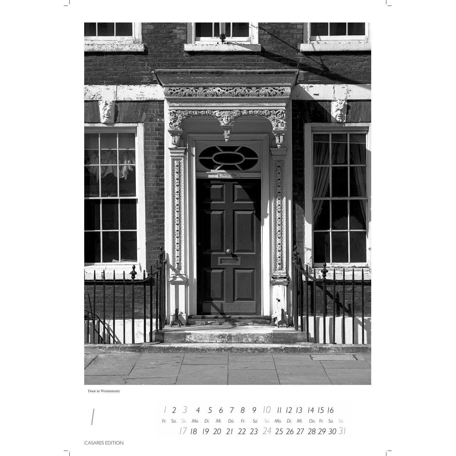 Wandkalender London schwarz-weiss Kalender 2027 - Wandkalender, Fotokalender...