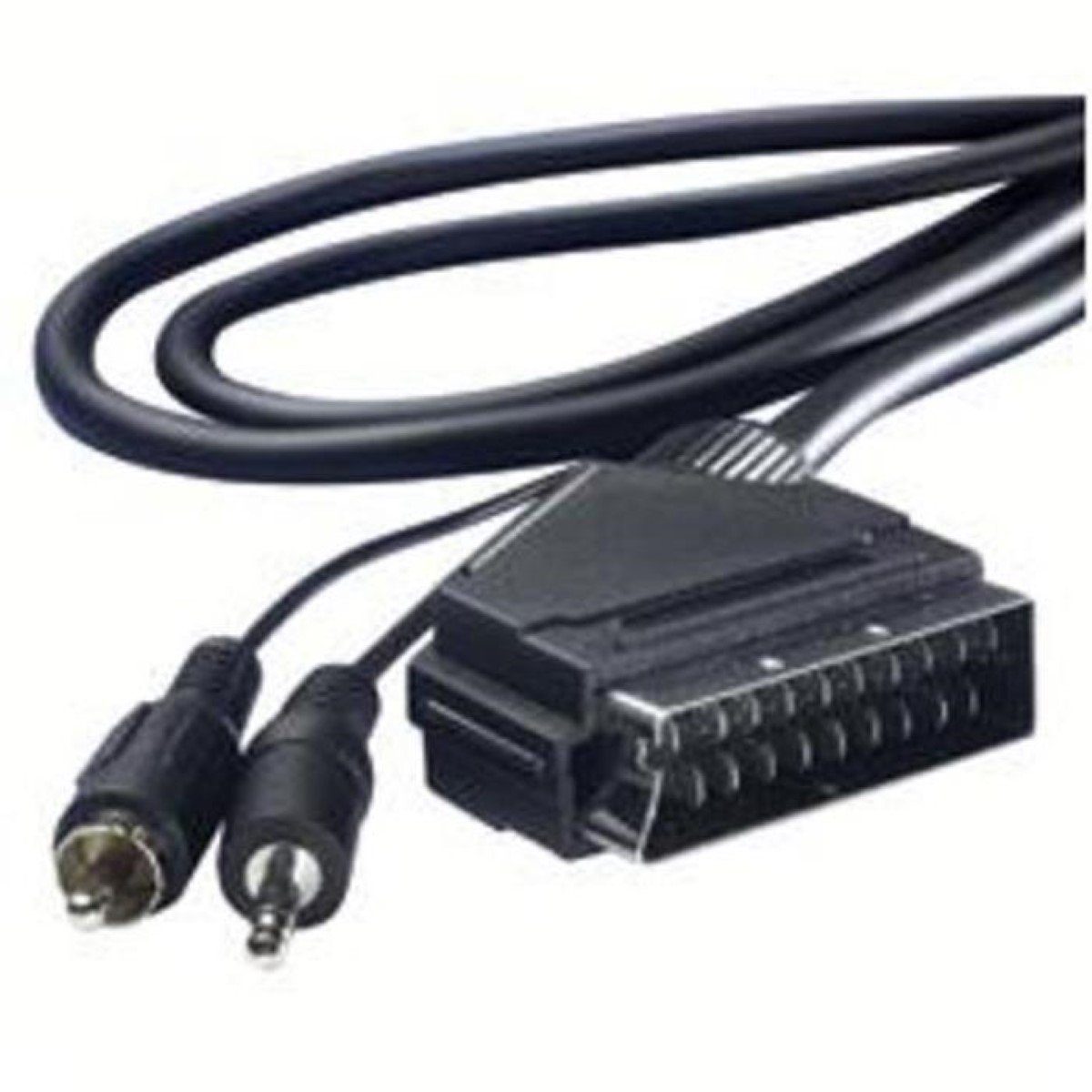 Video + 3,5mm Klinken-Stecker auf Scart-Kabel Video-Adapter