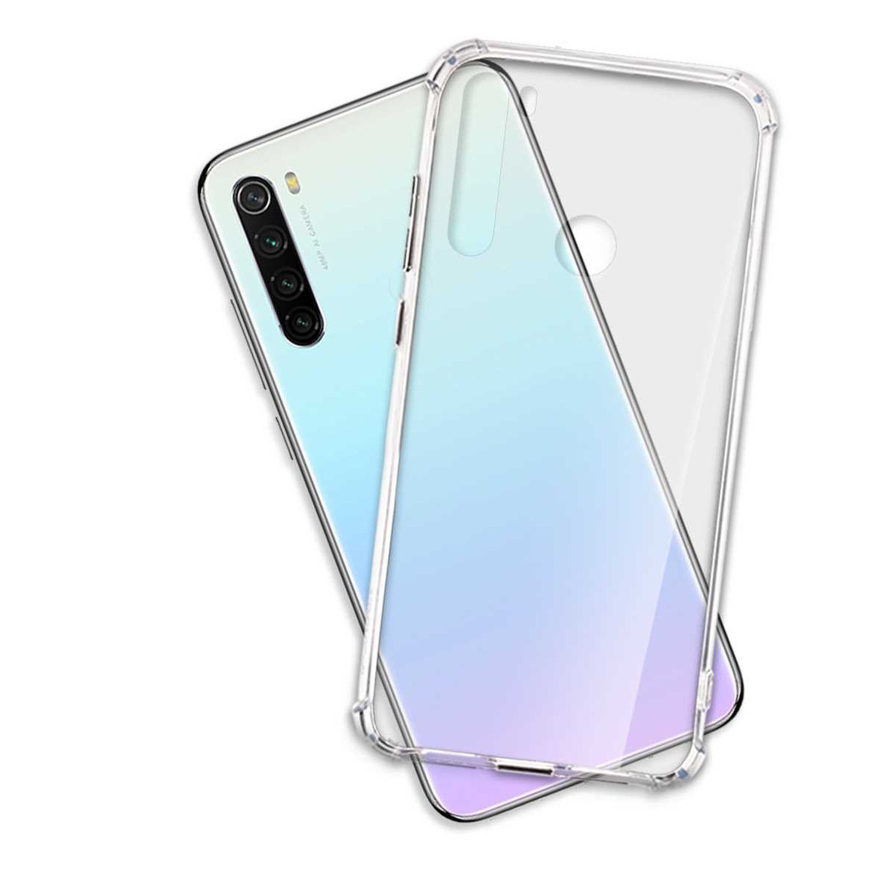 mtb more energy Smartphone-Hülle Clear Armor Case für Xiaomi Redmi Note 8, Transparente TPU Schutzhülle Case Backcover mit Anti-Shock Verstärkung