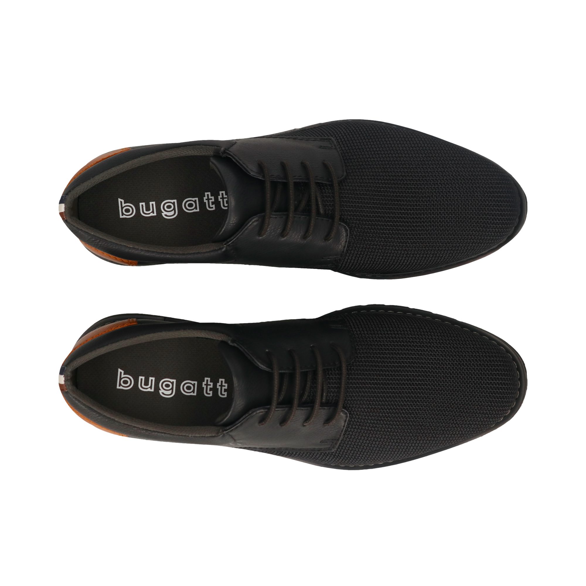 bugatti Schnürschuh Blockabsatz, Businessschuh, Abendschuh mit Logoprägung