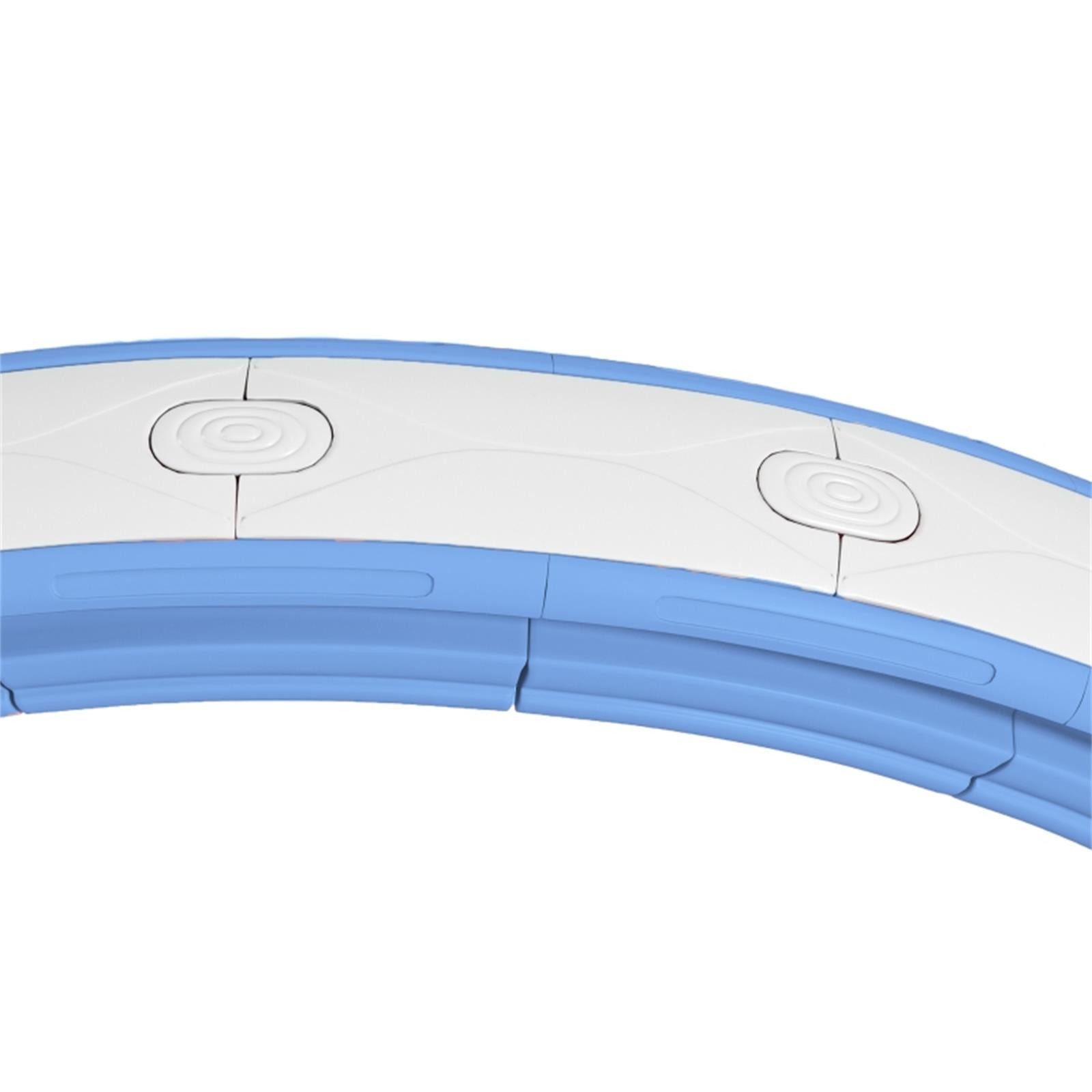 Fine Life Pro Hula-Hoop-Reifen Smart Hula Hoop Reifen für Erwachsene, mit Gewichtskugel und Zähler, (16 Knoten (76-113cm) einstellbar), leise Fitness-Ausrüstung für Gewichtsverlust, Hellblau