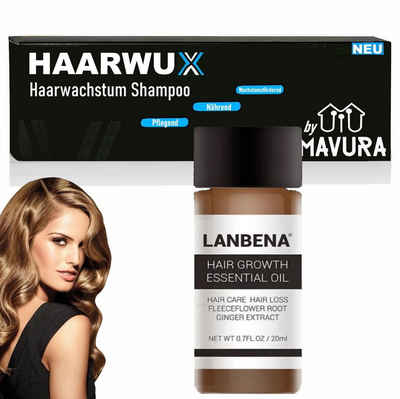 MAVURA Haarserum »HAARWUX Haarwachstum Shampoo Haarwuchs Serum«, Anti Haarausfall 20ml (1L/647,5)