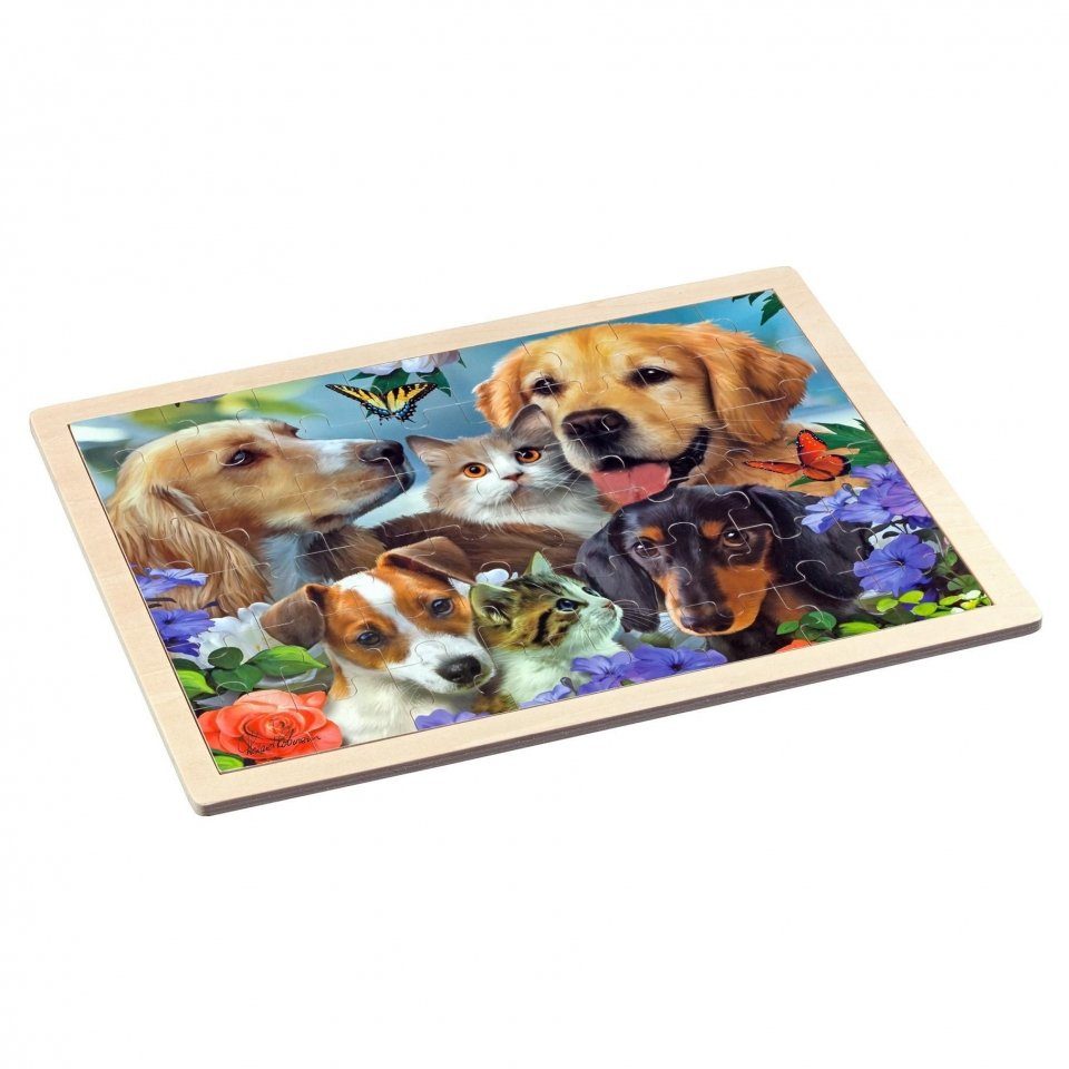Philos Spiel, Holz-Rahmenpuzzle - Togetherness - Hunde