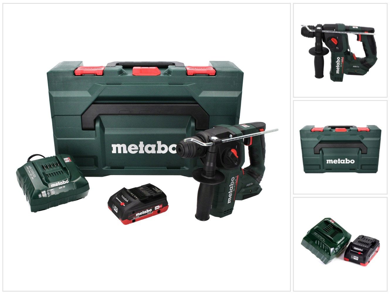 metabo Akku-Bohrhammer BH 18 LTX BL 16 18 V 1.3 J SDS-plus Brushless + 1x Akku 4,0 Ah