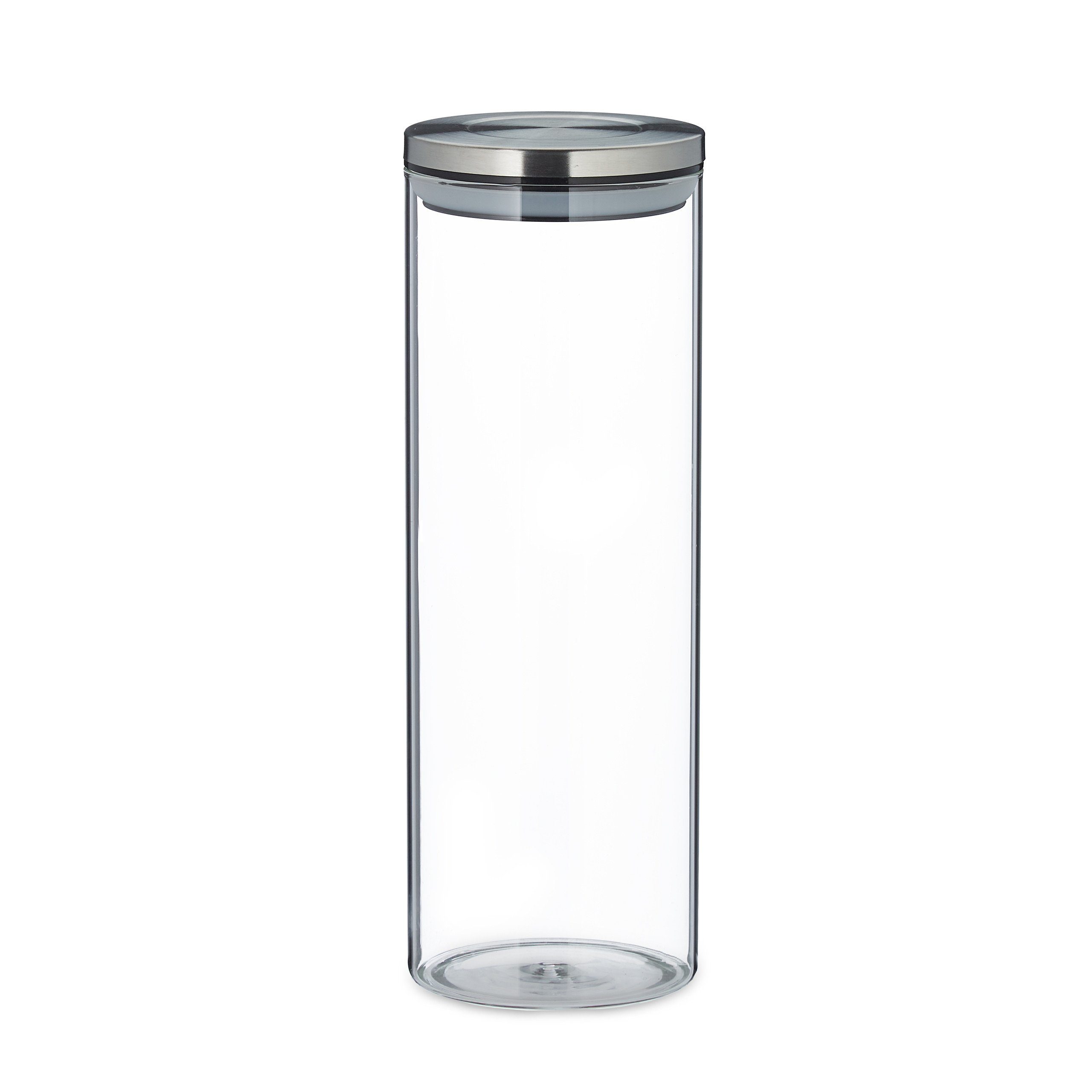 Vorratsglas 3er relaxdays Vorratsglas Set Liter, Glas 1,8