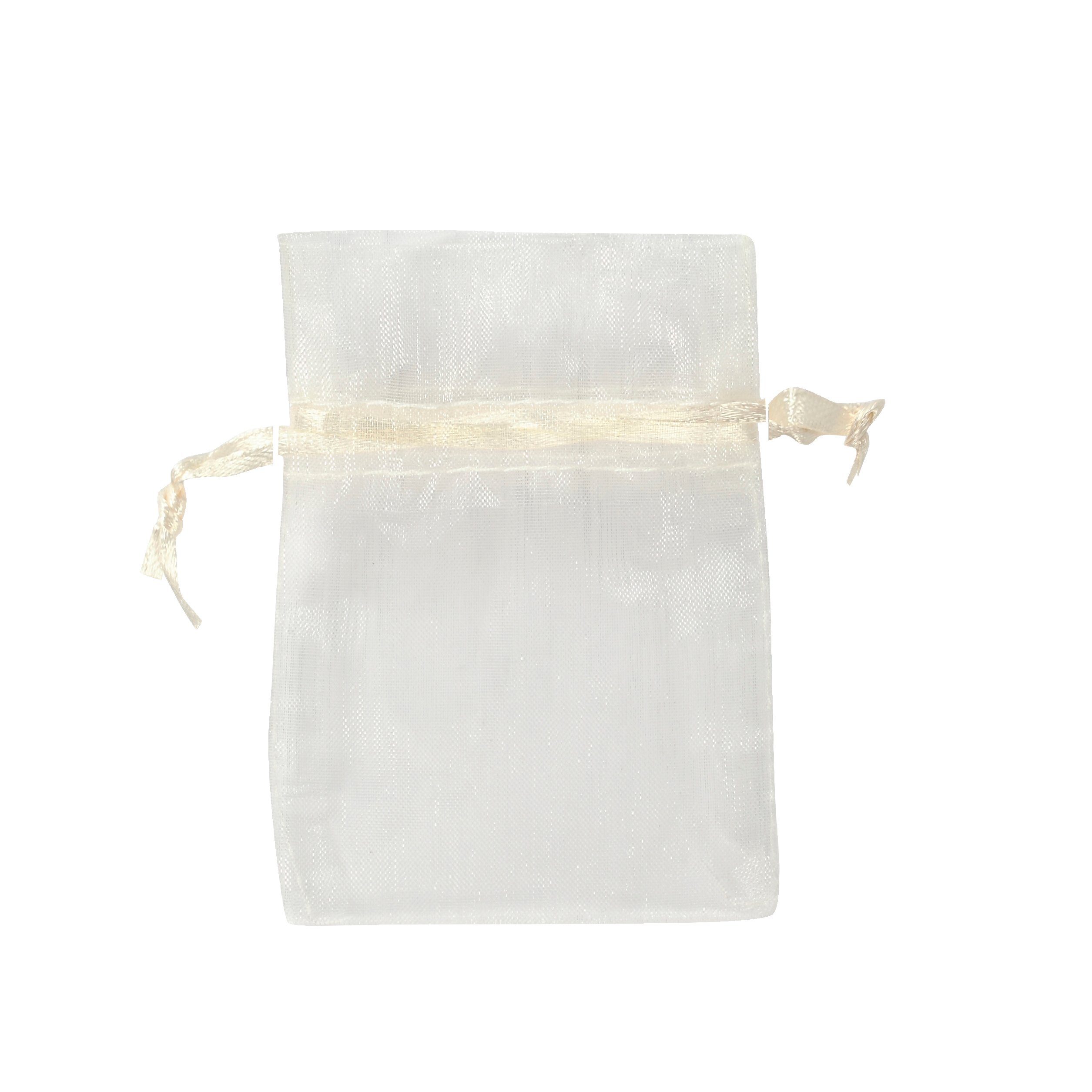 creativ company Календари zum Selbstbasteln Organzasäckchen mit Zugband 7 cm x 10 cm, 10 Stück