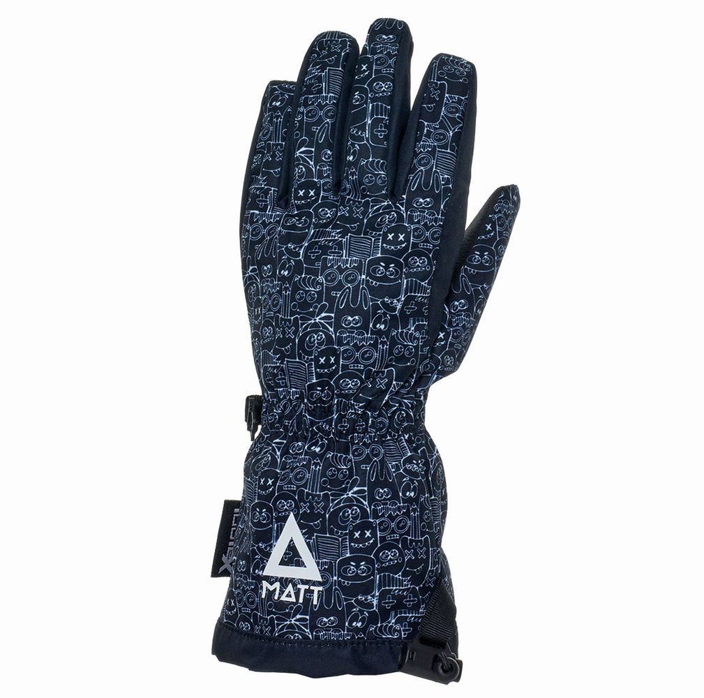MATT Lederhandschuhe Matt Fingerhandschuhe Tootex Tiermotiv Skihandschuh