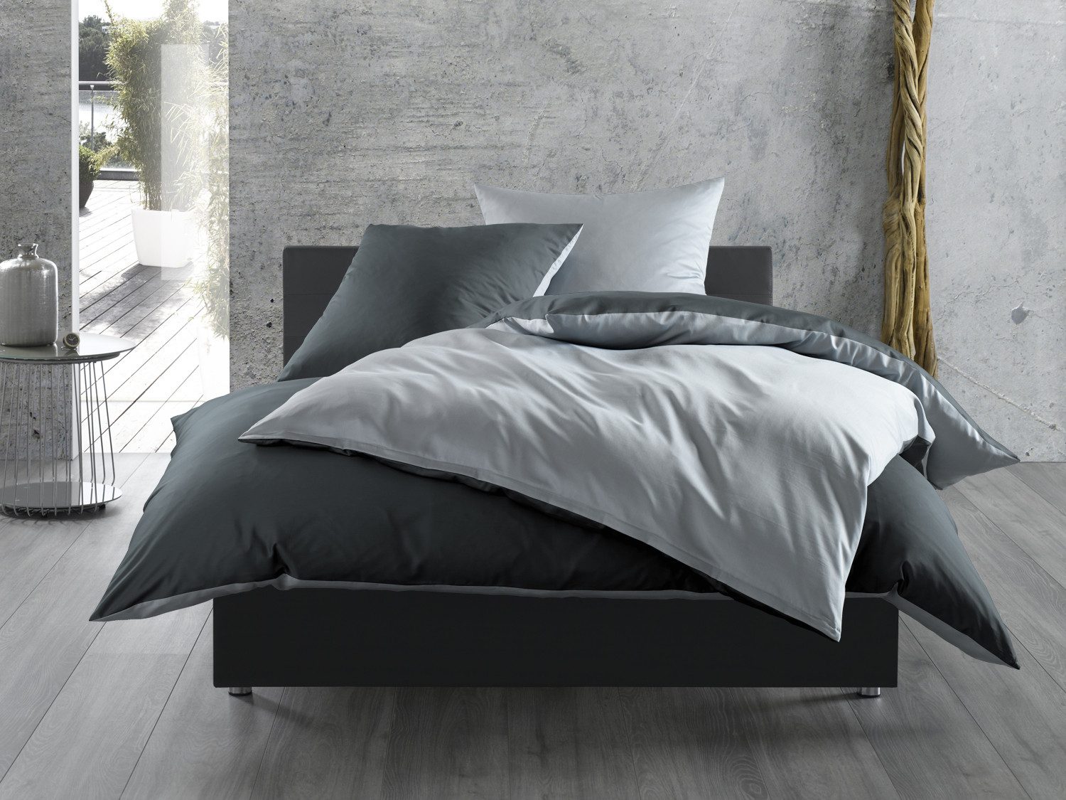 BETTWAESCHE-MIT-STIL Bettwäsche Mako Satin Wendebettwäsche, Mako-Satin, 2 t günstig online kaufen