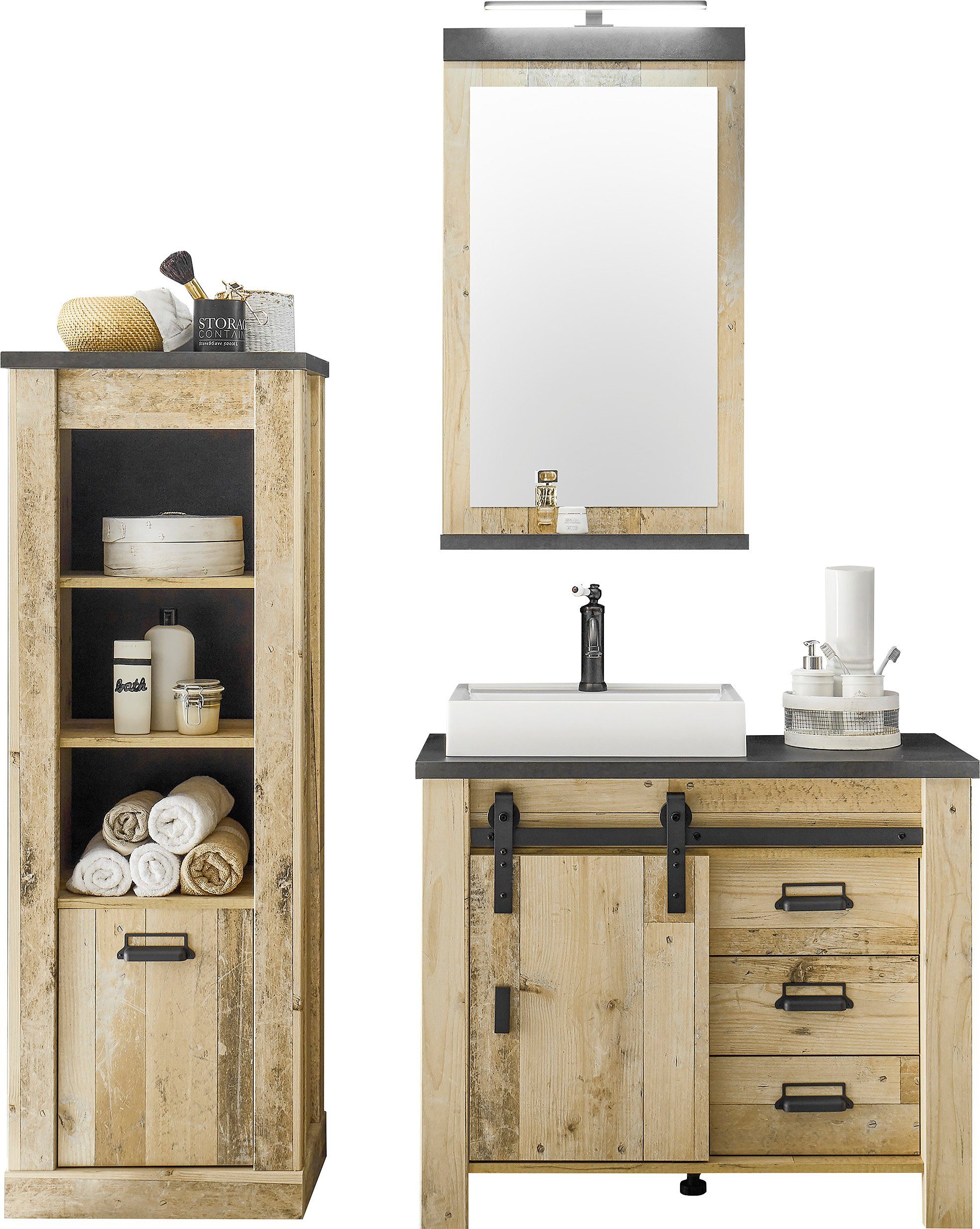 Home affaire Badmöbel-Set SHERWOOD, Bad im modernen Design, 3-teiliges Bade günstig online kaufen