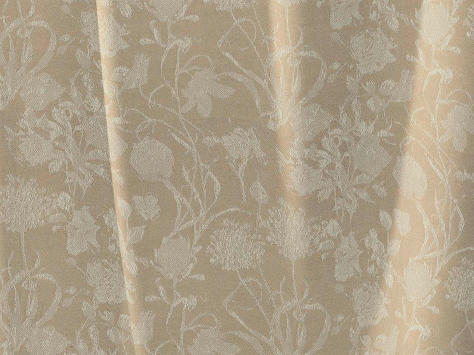 blickdicht, St), Flower Light, Kräuselband Cuveé Vorhang (1 Jacquard beige Adam,