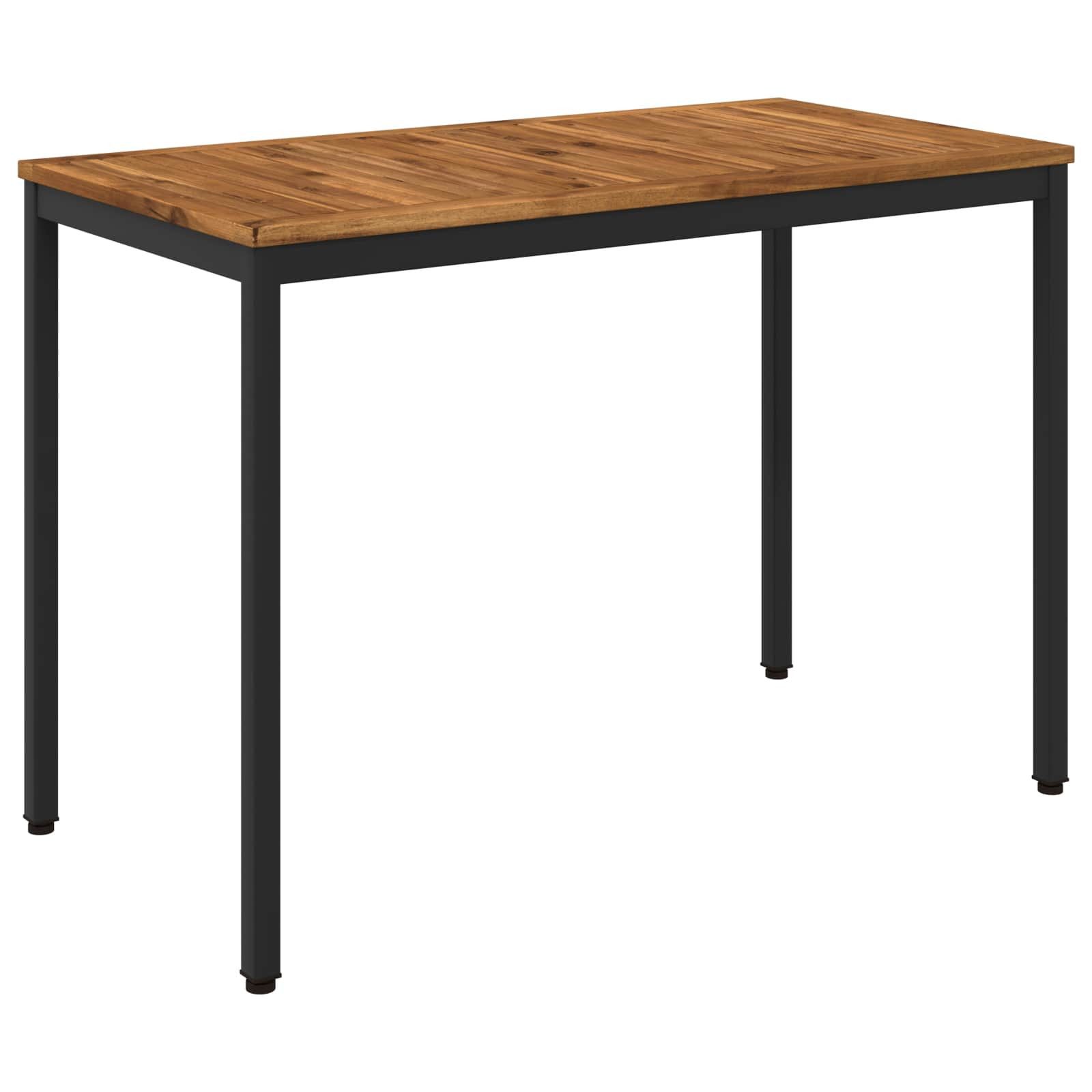 vidaXL Gartentisch Gartentisch Natürlich und Schwarz 108,5 x 55 x 75 cm (1-St)