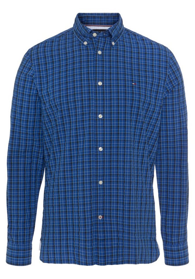 Tommy Hilfiger Karohemd FLEX SMALL CHECK RF SHIRT mit kleiner Logostickerei