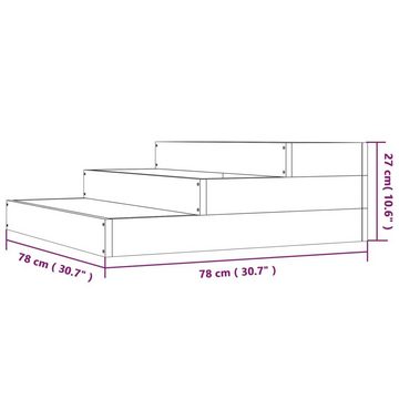 vidaXL Blumentopf Pflanzkübel 78x78x27 cm Massivholz Kiefer (1 St)