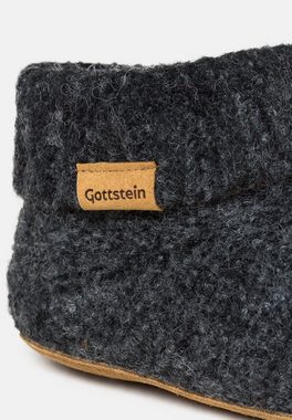 Gottstein Knit Boot Hüttenschuhe Hüttenschuh - Aus 100% Schurwolle, Sohle aus Rindsleder