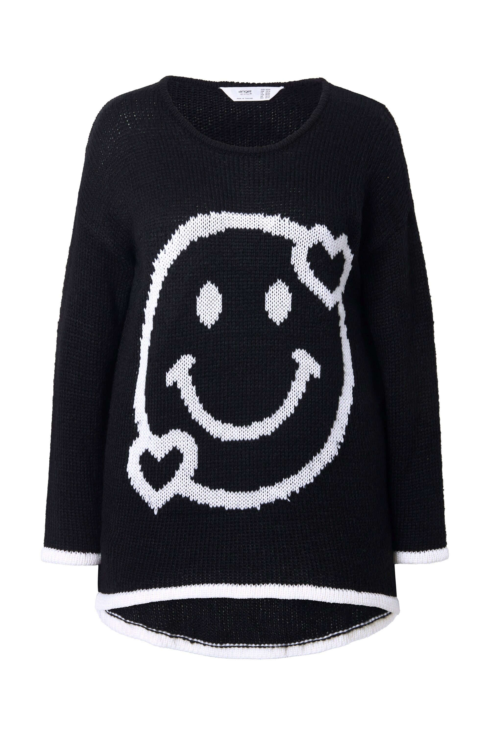 Angel of Style Strickpullover Pullover A-Linie Smiley Saum hinten länger günstig online kaufen