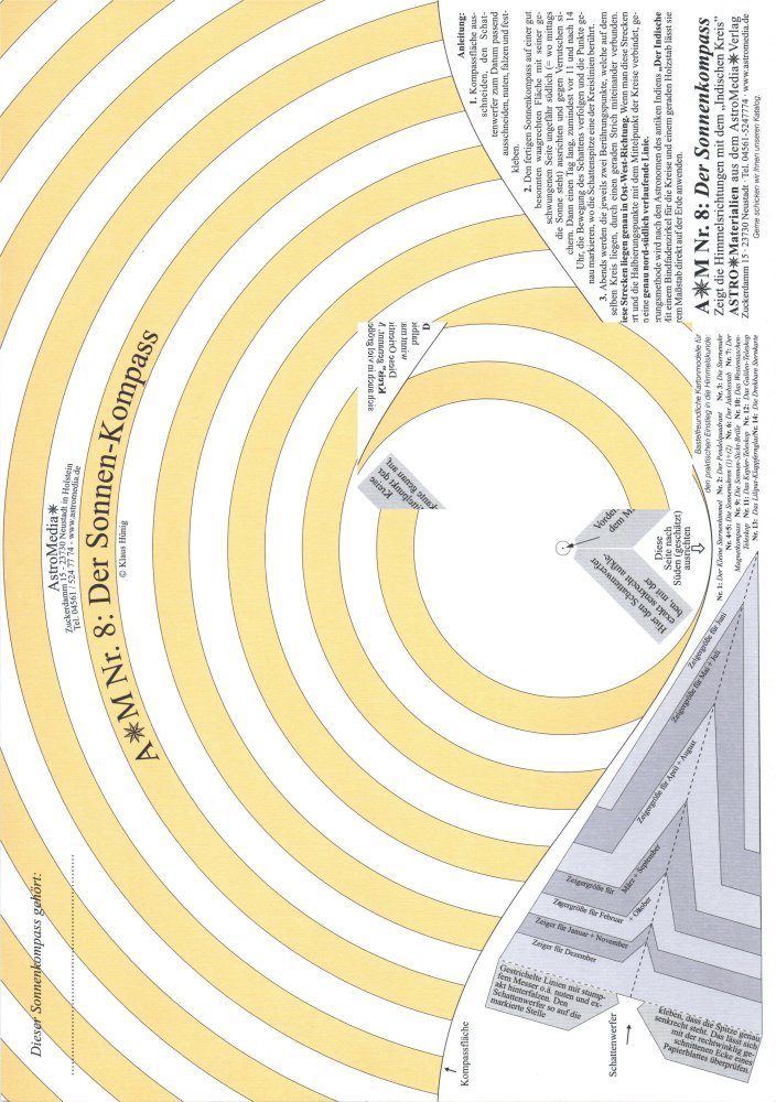 Astromedia Experimentierkasten A*M 8: Der Sonnenkompaß