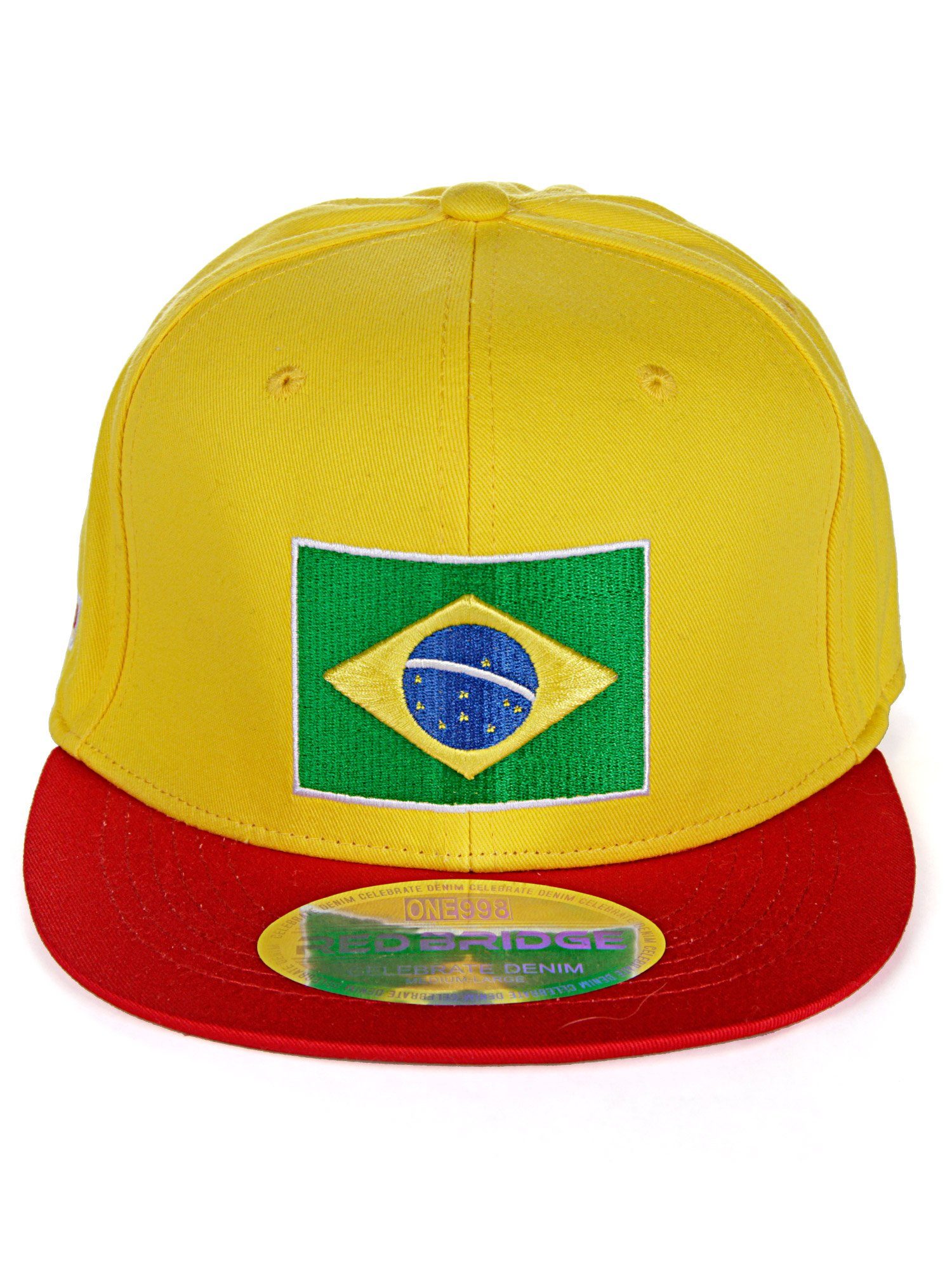 RedBridge Baseball Cap Gurham mit trendiger Brasilien-Stickerei gelb