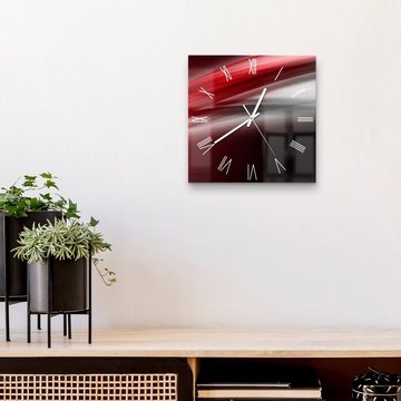 DEQORI Wanduhr 'Energiegeladener Schweif' (Glas Glasuhr modern Wand Uhr Design Küchenuhr)