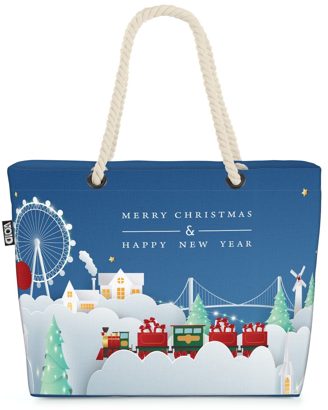 (1-tlg), Sterne Beach VOID Deko Strandtasche Dekoration Bag Wunderland Markt Winter Weihnachtsmarkt Winter