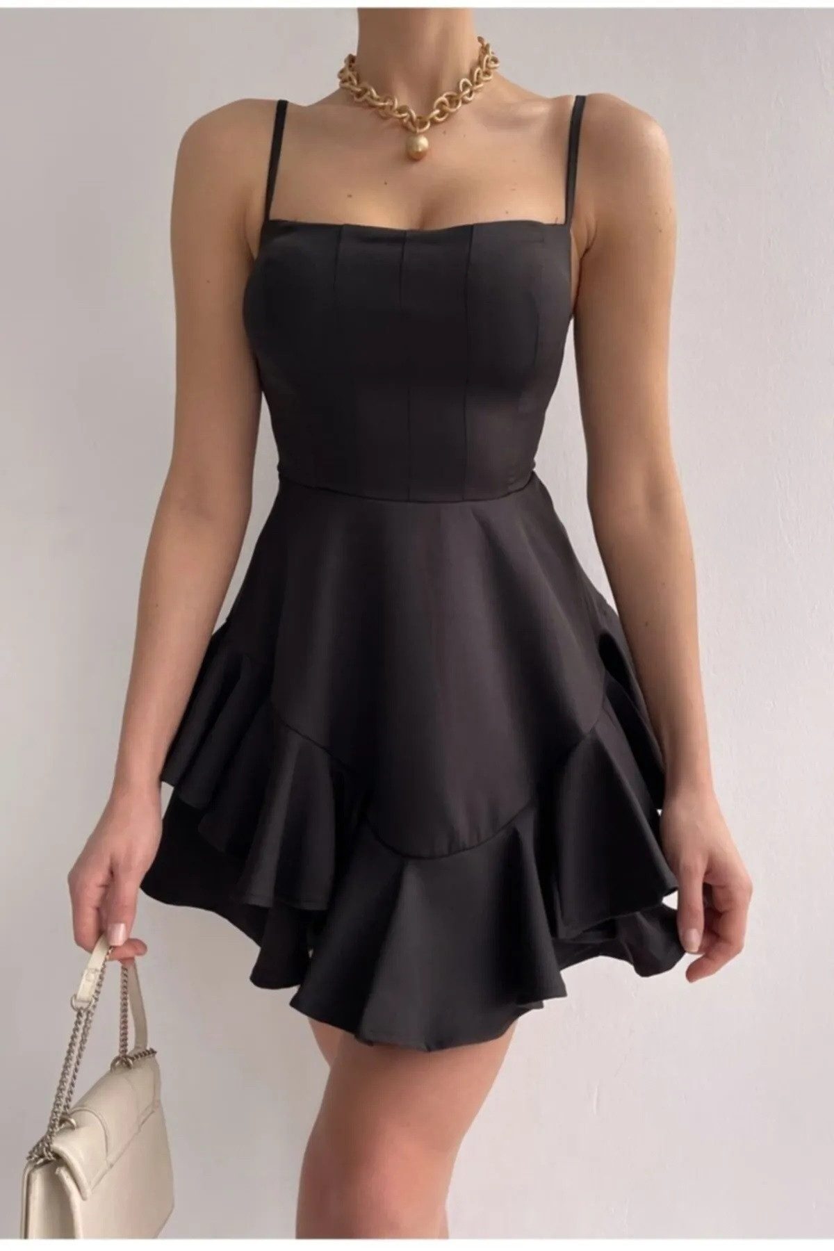WOMAN VISION Minikleid Kleid mit dünnen Trägern – Bild 5 von 5