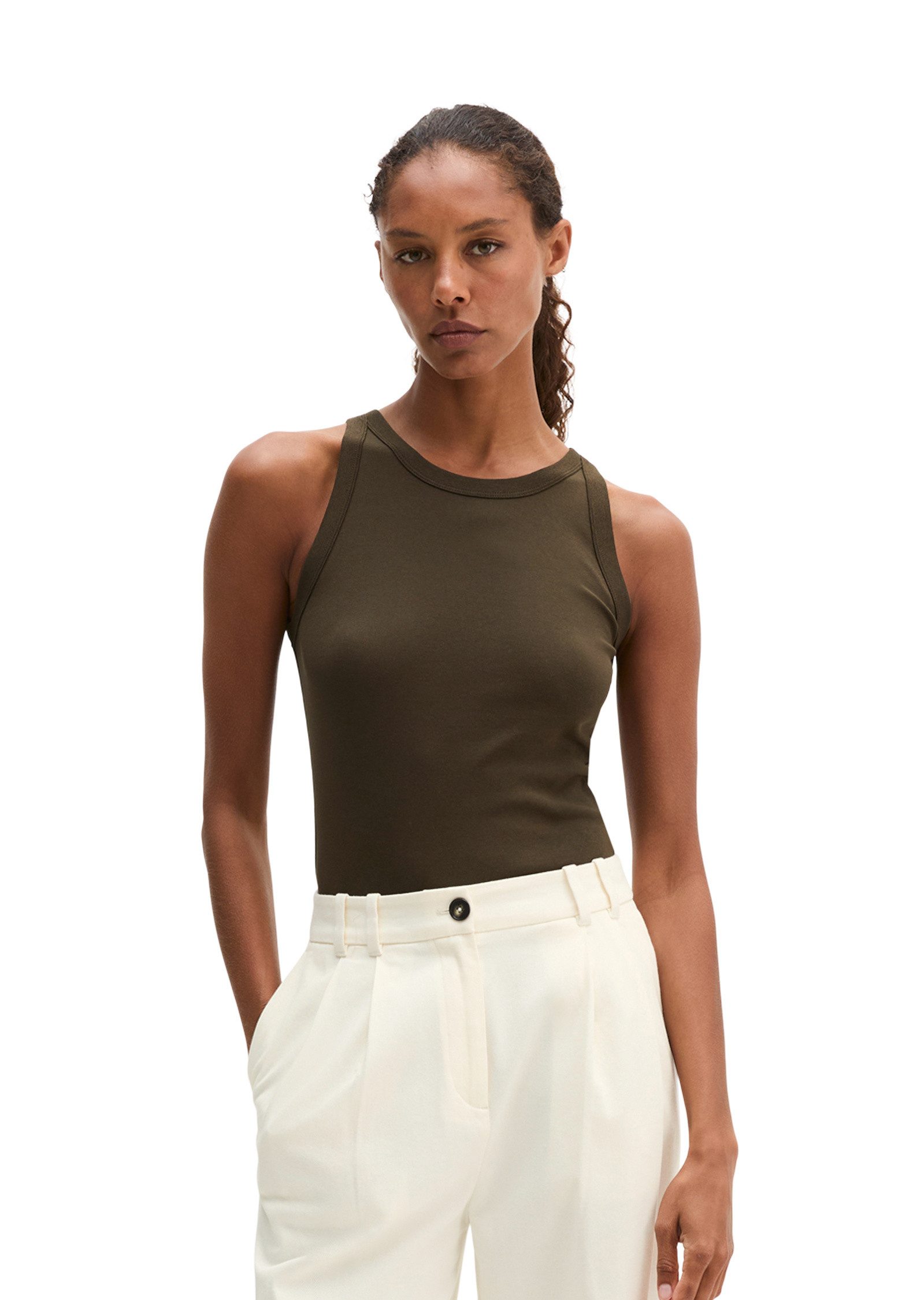 Marc O'Polo T-Shirt aus Organic-Cotton-Rib-Jersey