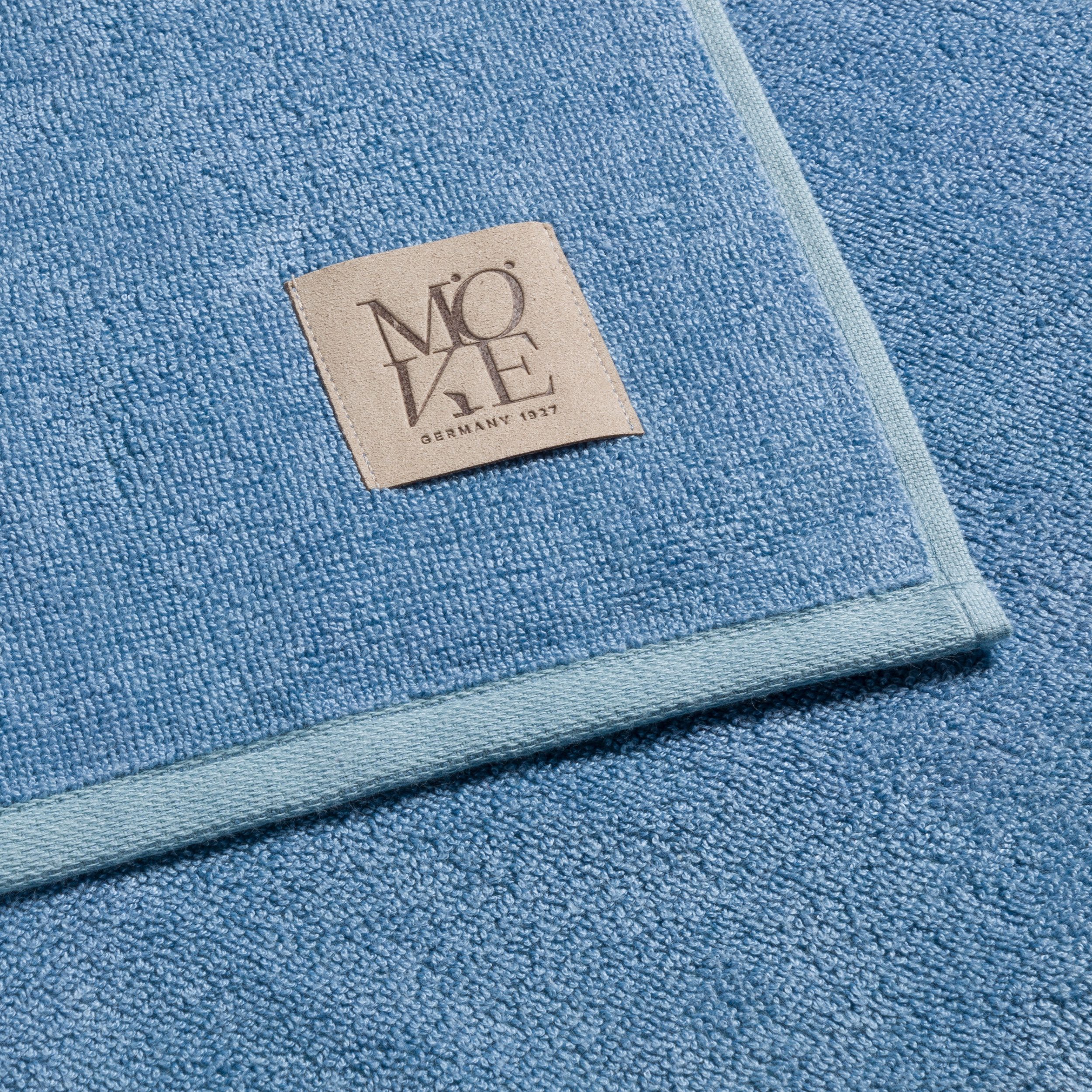 Möve Duschtuch Soft Silence Uni mit Prägeetikett, Frottier (1-St)