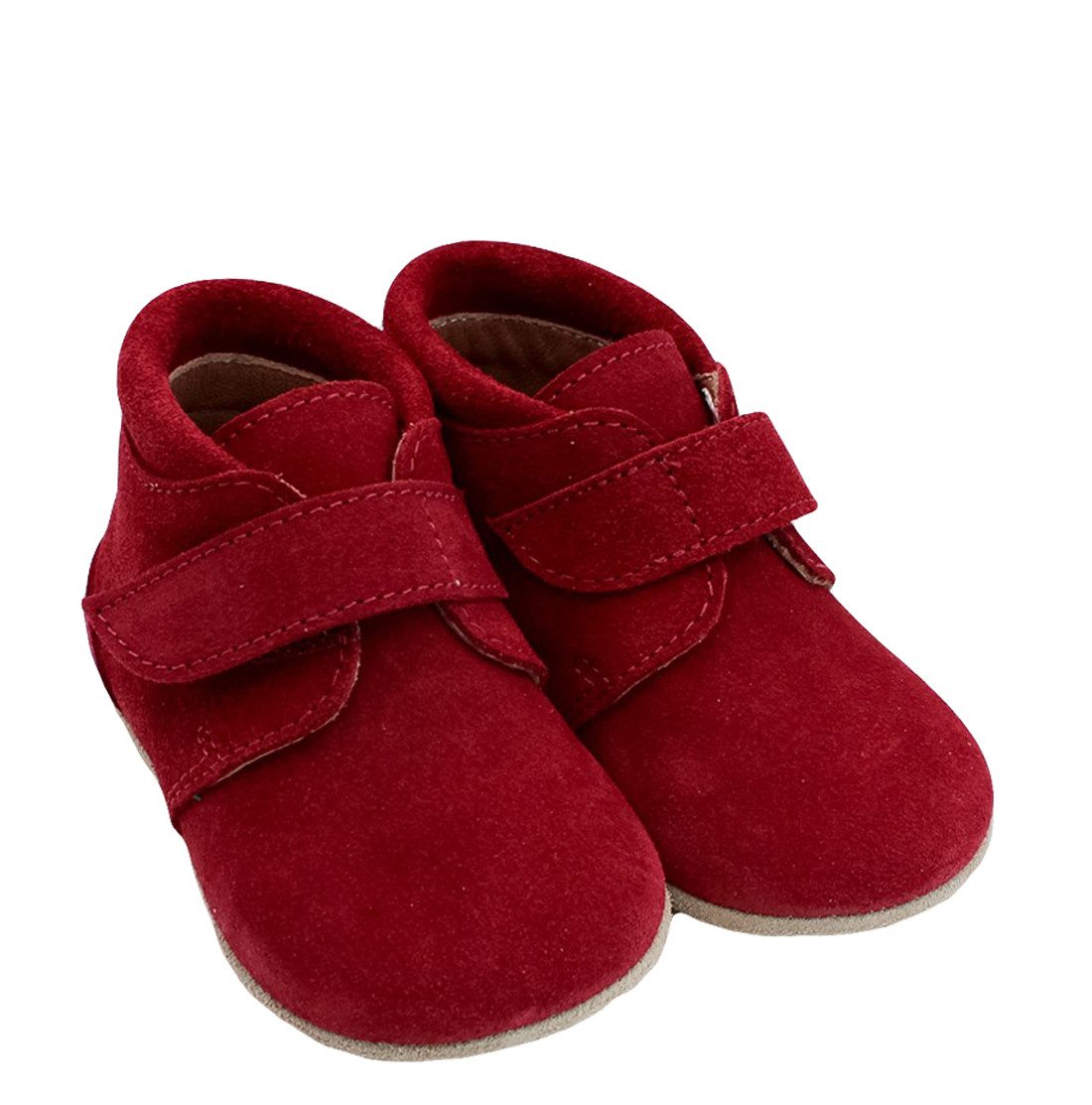 Pololo Barfußschuhe Lauflernschuhe Porto Leder Rot Kletter Lauflernschuh